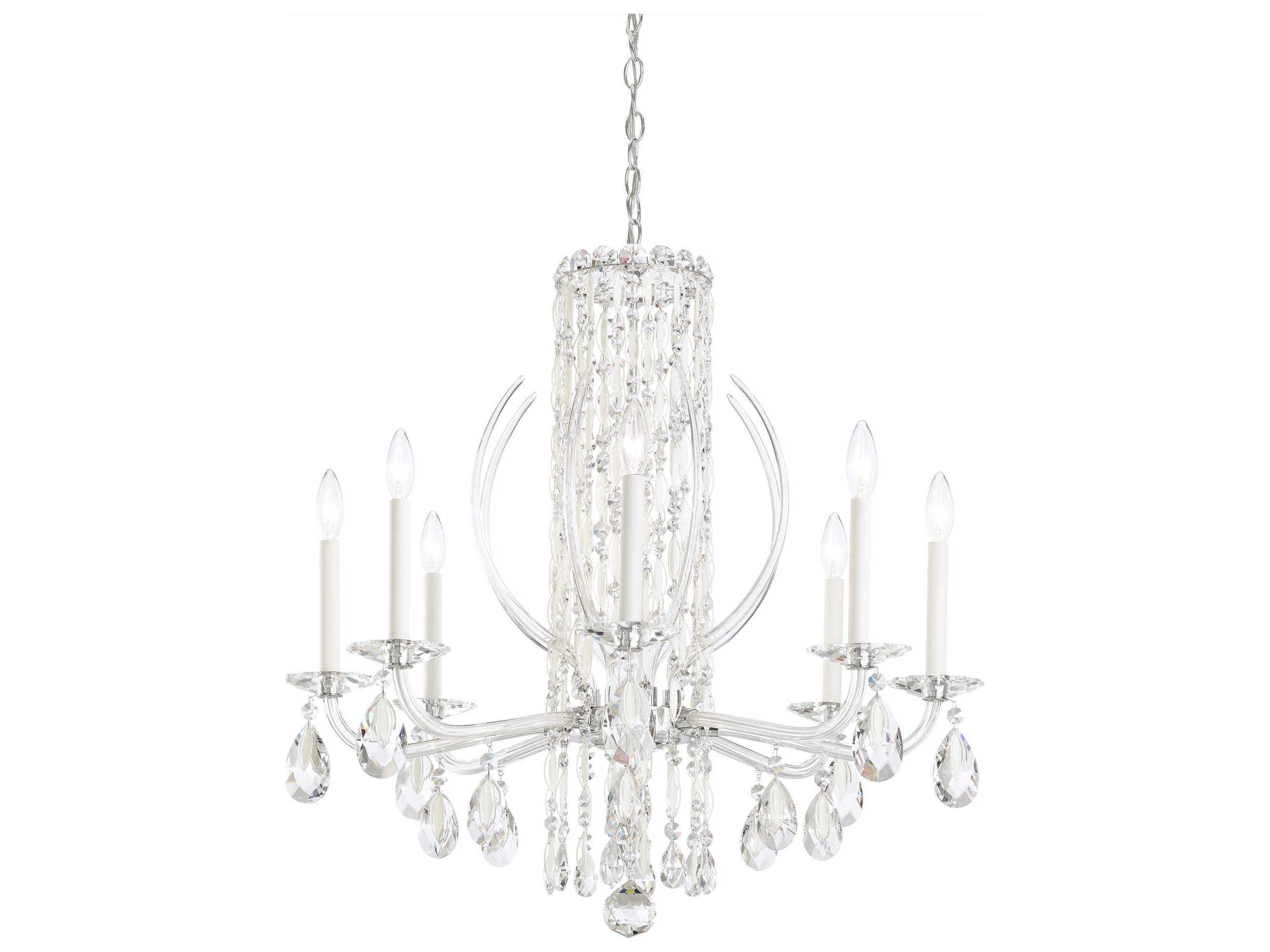 Schonbek Sarella 8-Light Gold Crystal Candelabra Chandelier