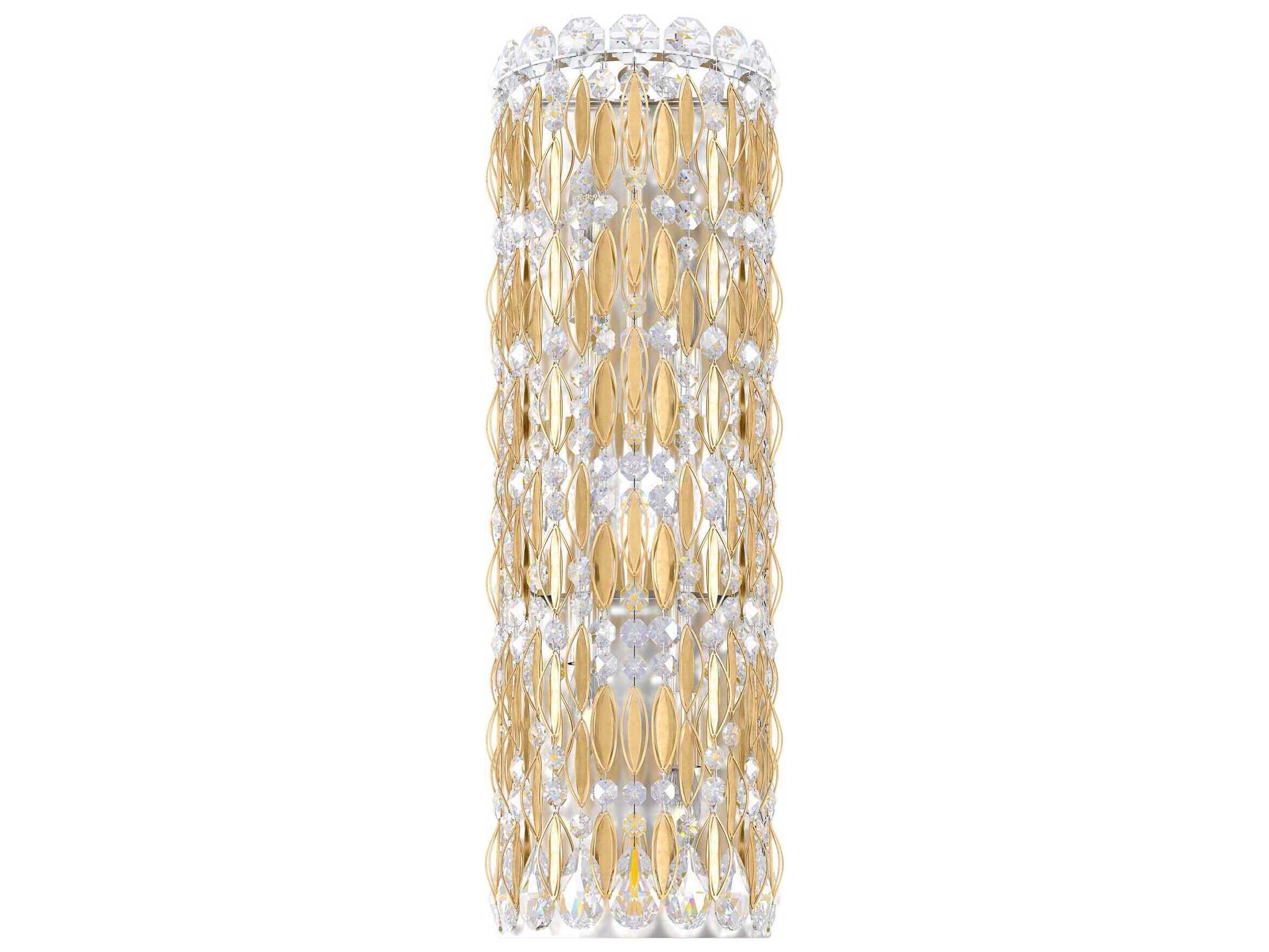 Schonbek Sarella 4-Light Silver Crystal Wall Sconce