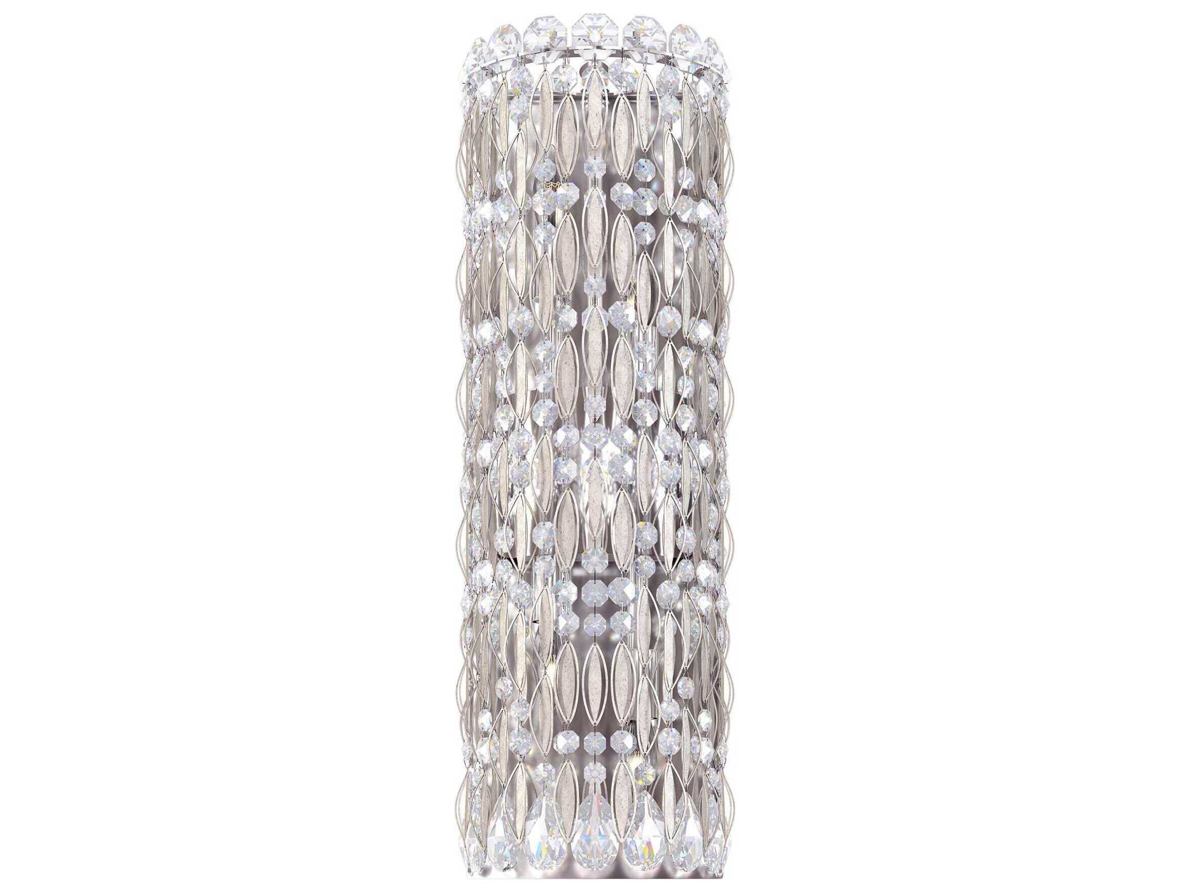 Schonbek Sarella 4-Light Silver Crystal Wall Sconce