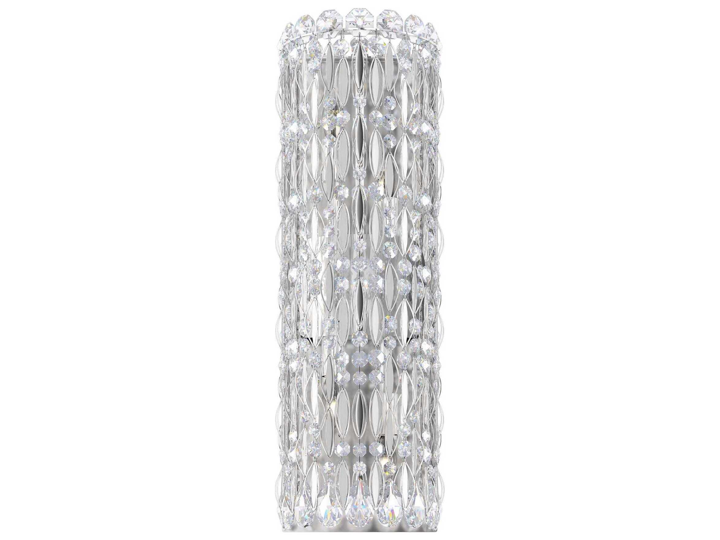 Schonbek Sarella 4-Light Silver Crystal Wall Sconce