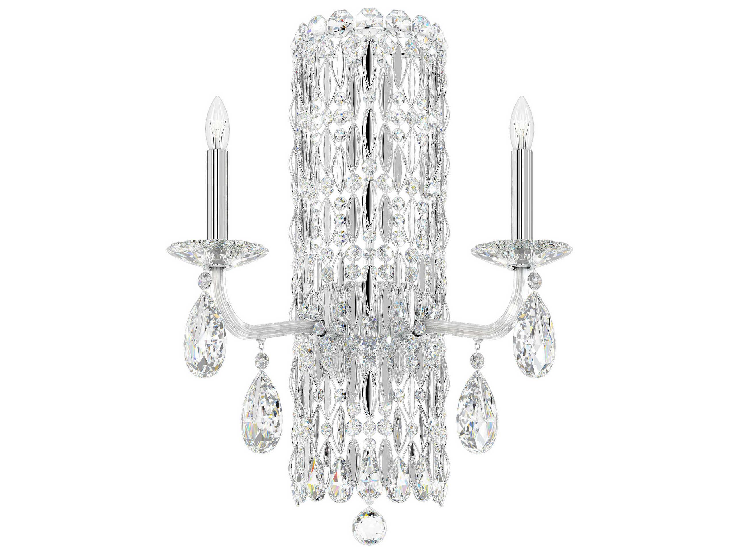 Schonbek Sarella 2-Light Gold Crystal Wall Sconce