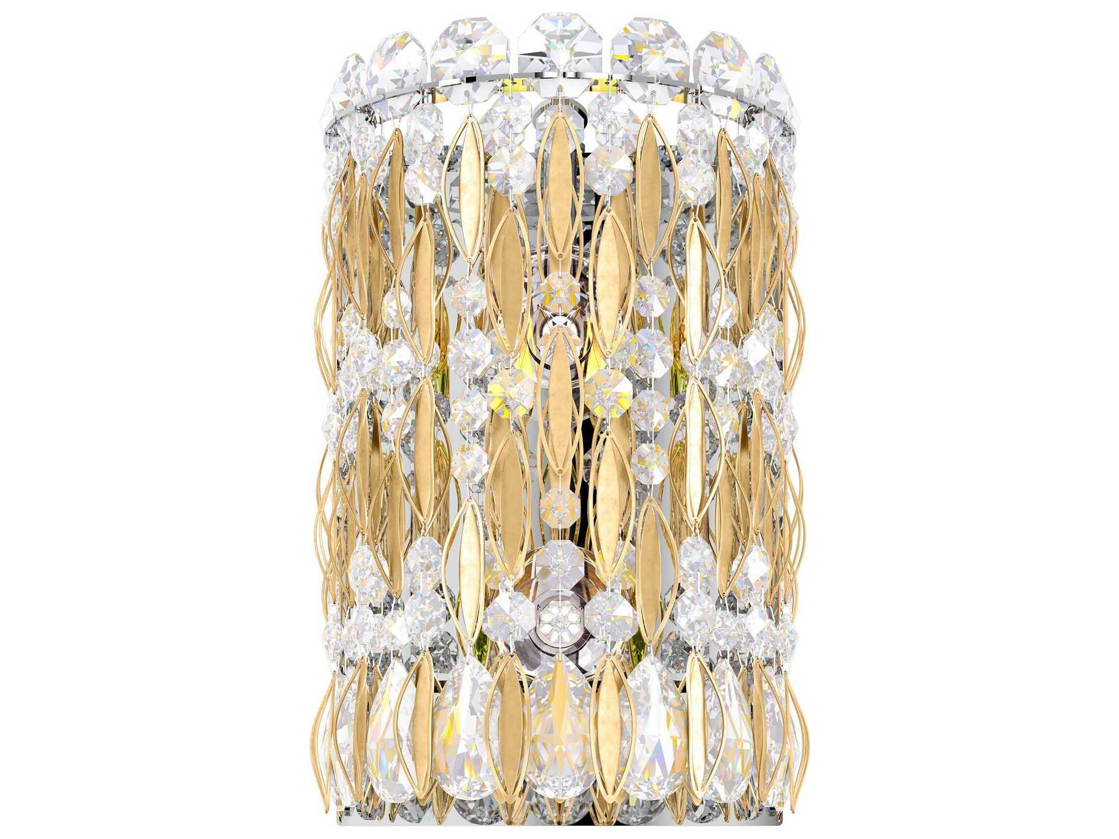 Schonbek Sarella 2-Light Silver Crystal Wall Sconce