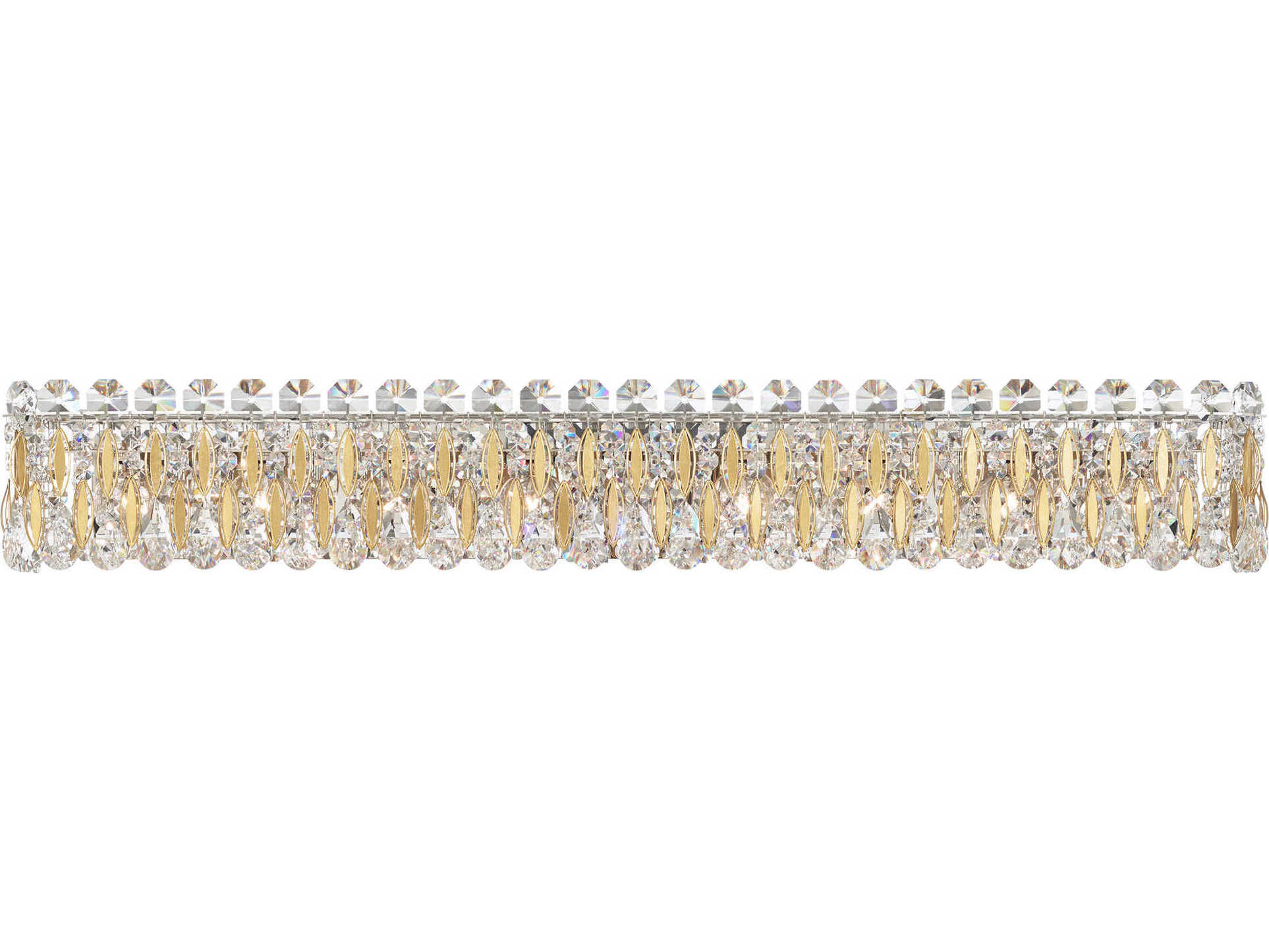 Schonbek Sarella 8-Light Gold Crystal Vanity Light