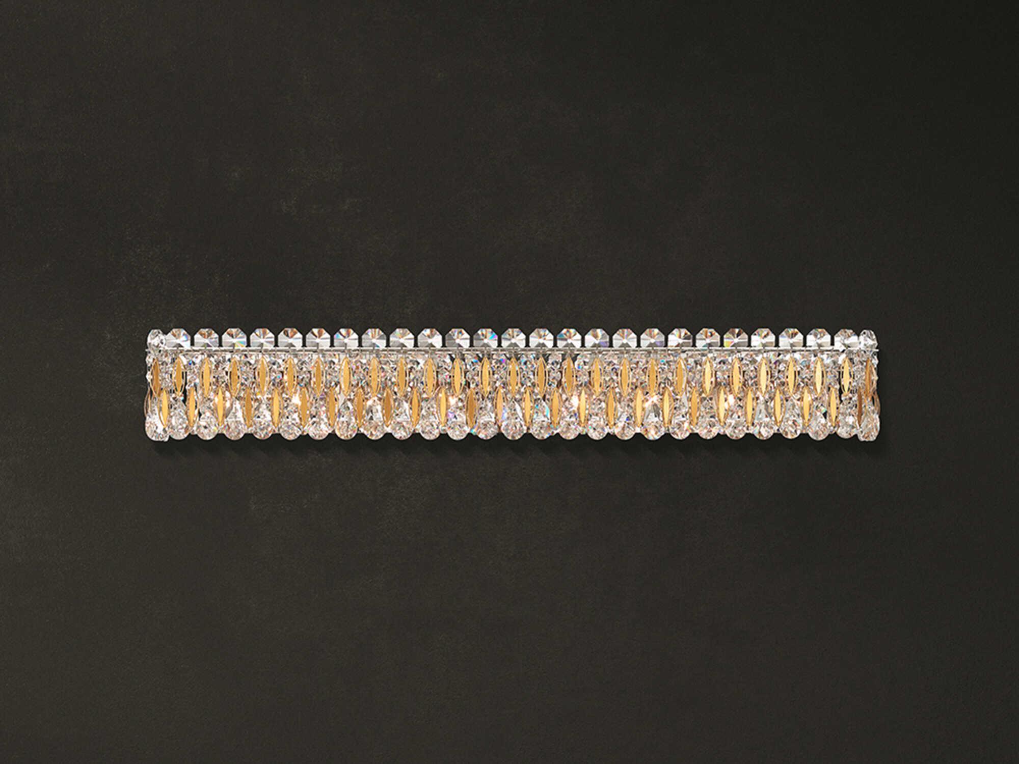 Schonbek Sarella 8-Light Gold Crystal Vanity Light