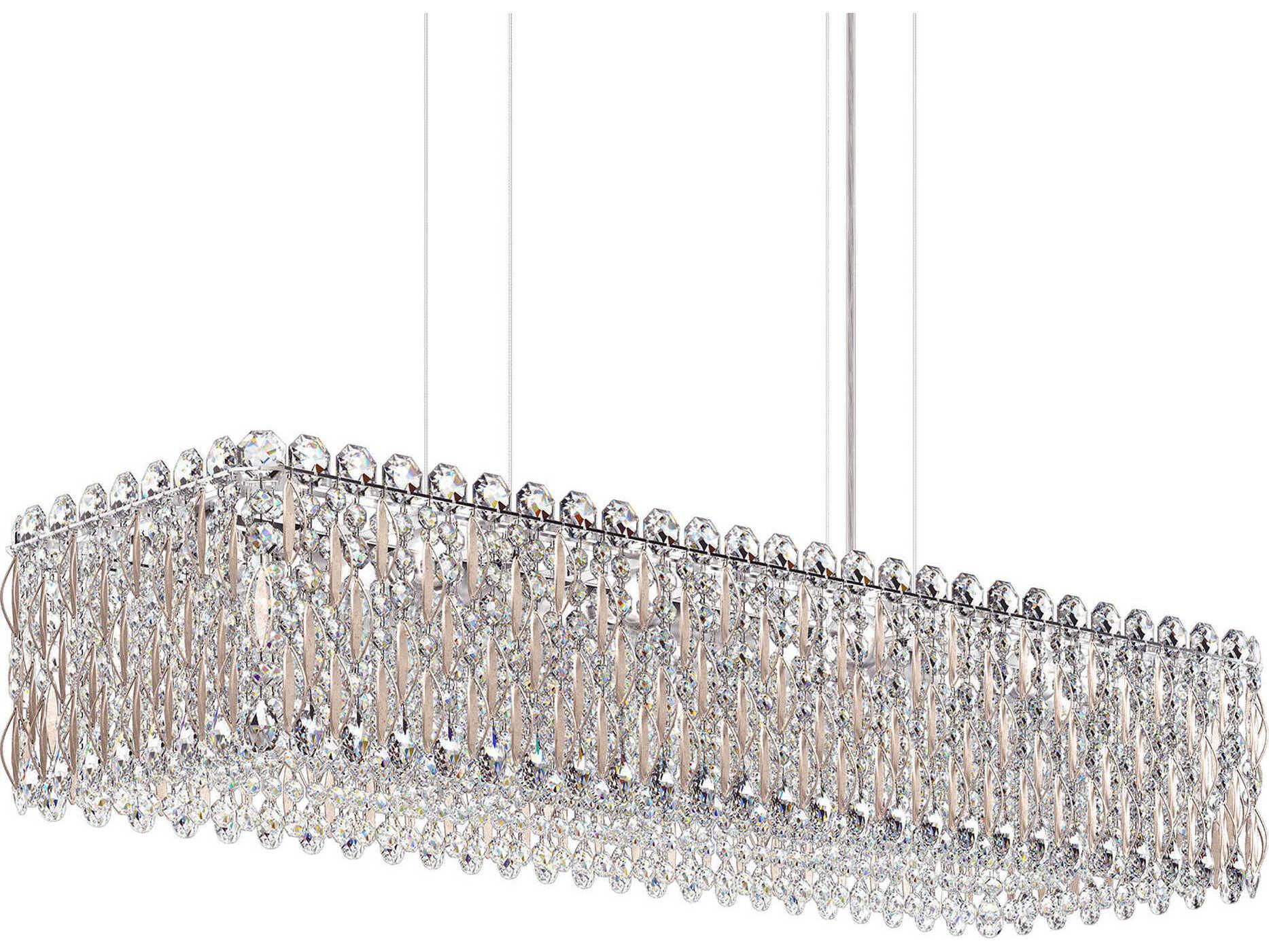 Schonbek Sarella 13-Light Gold Crystal Island Pendant
