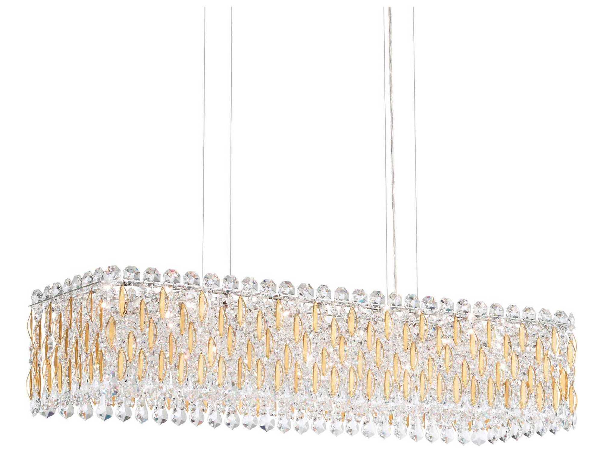 Schonbek Sarella 13-Light Gold Crystal Island Pendant