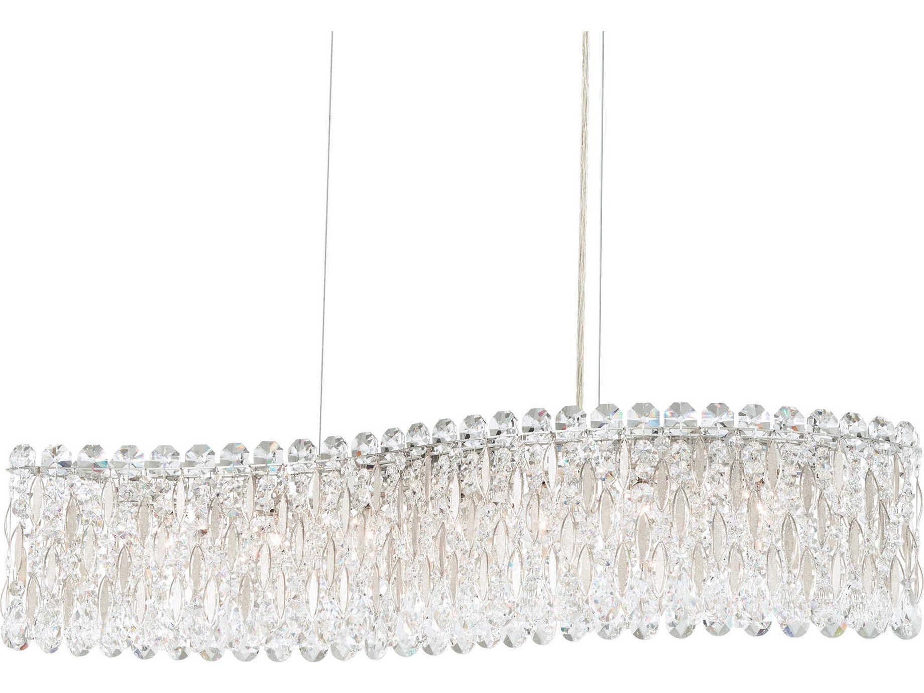 Schonbek Sarella 7-Light Silver Crystal Island Pendant