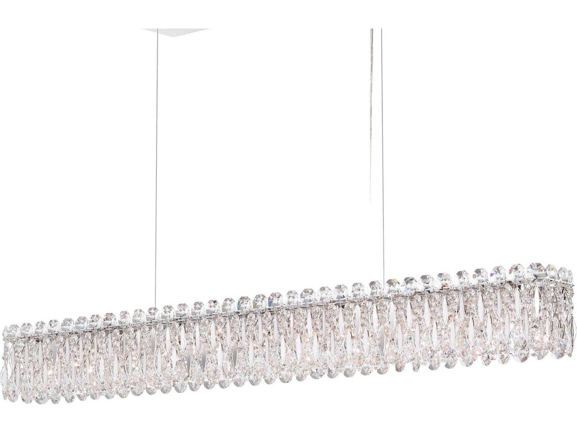 Schonbek Sarella 11-Light Silver Crystal Island Pendant