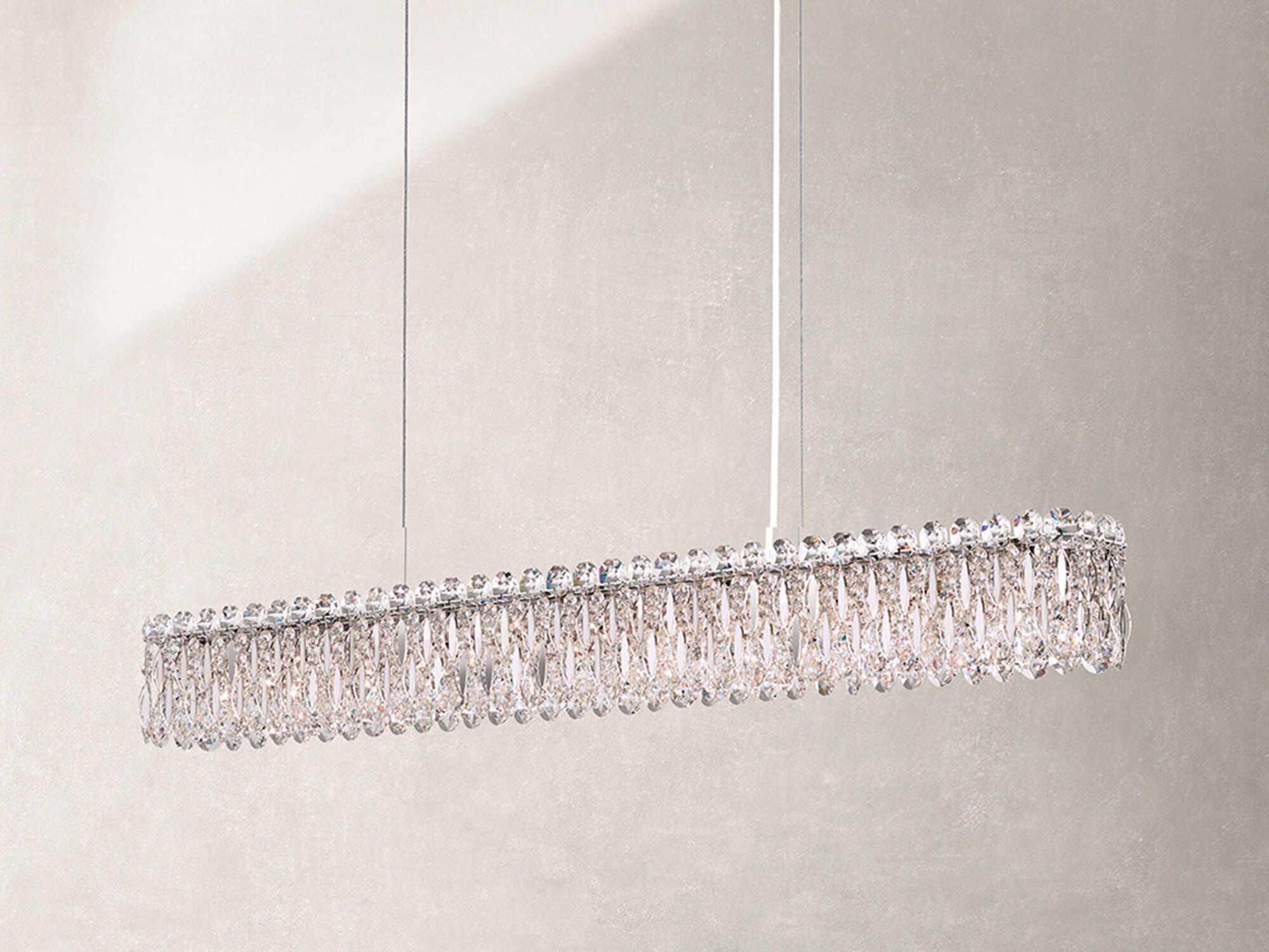 Schonbek Sarella 11-Light Silver Crystal Island Pendant