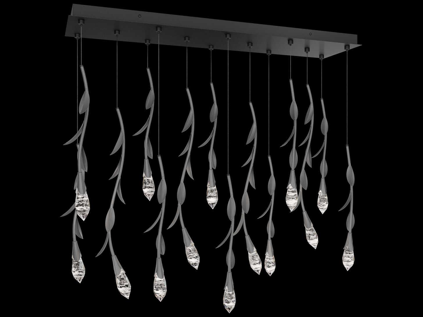 Schonbek Secret Garden 14-Light Black Island Pendant