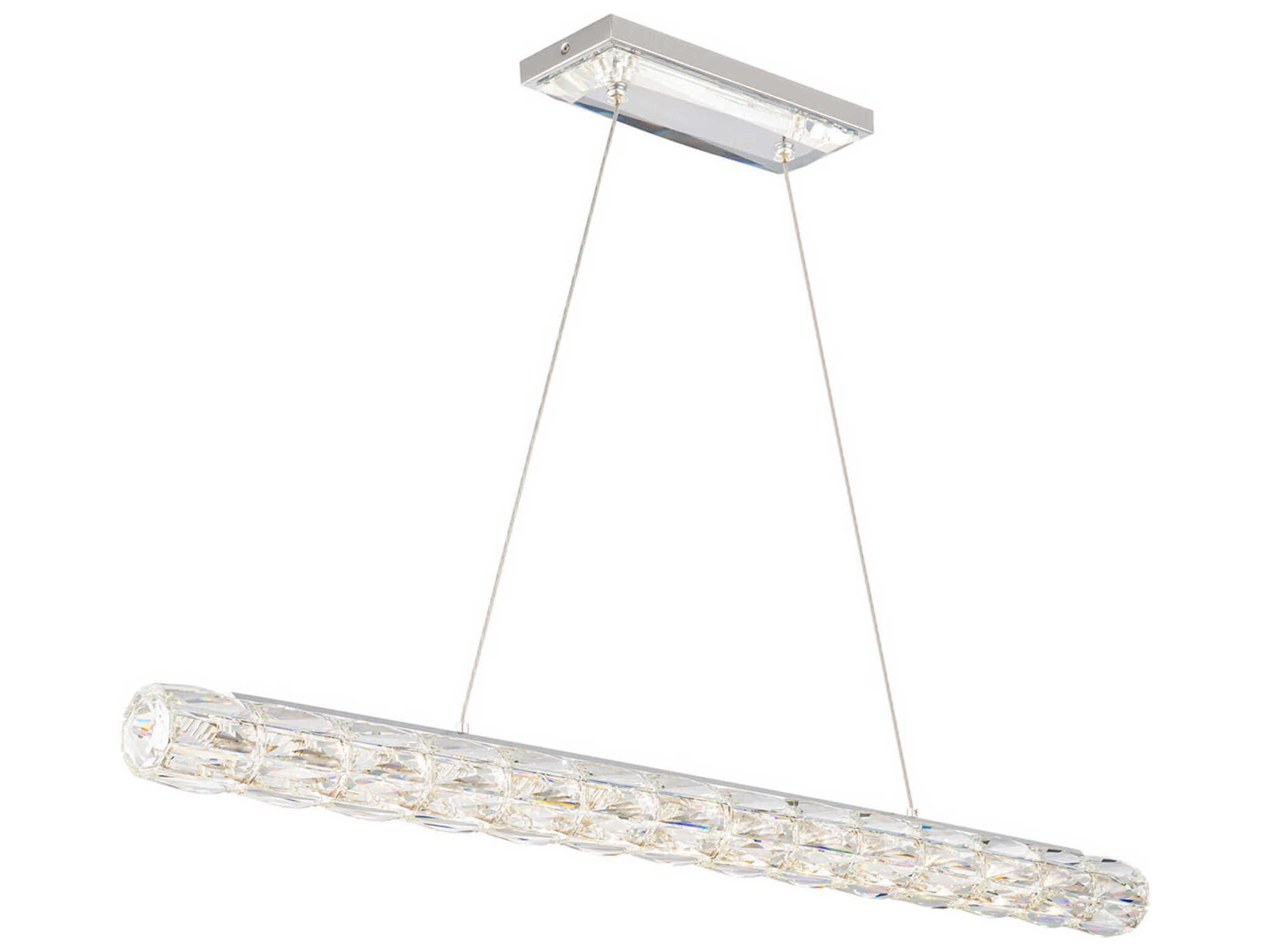 Schonbek Verve Stainless Steel Clear Linear Island Pendant
