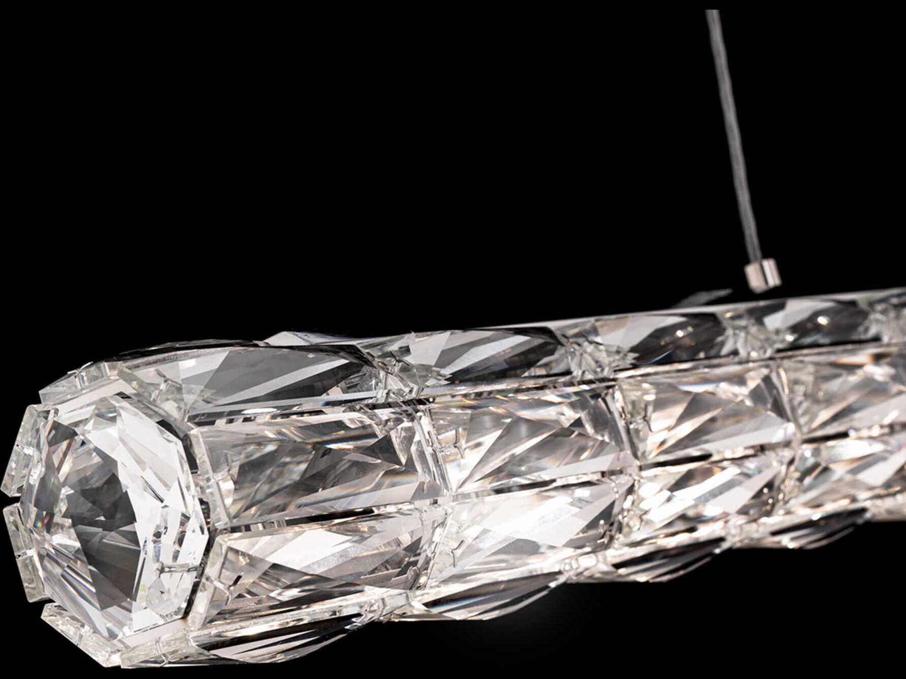 Schonbek Verve Stainless Steel Clear Linear Island Pendant