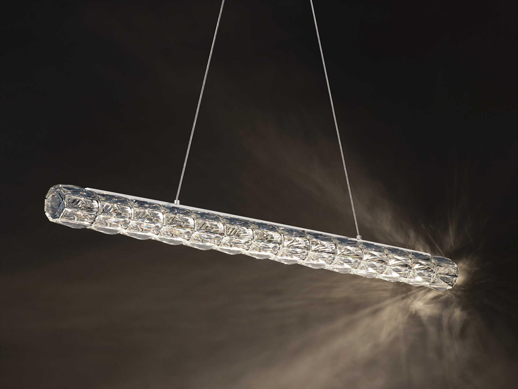 Schonbek Verve Stainless Steel Clear Linear Island Pendant