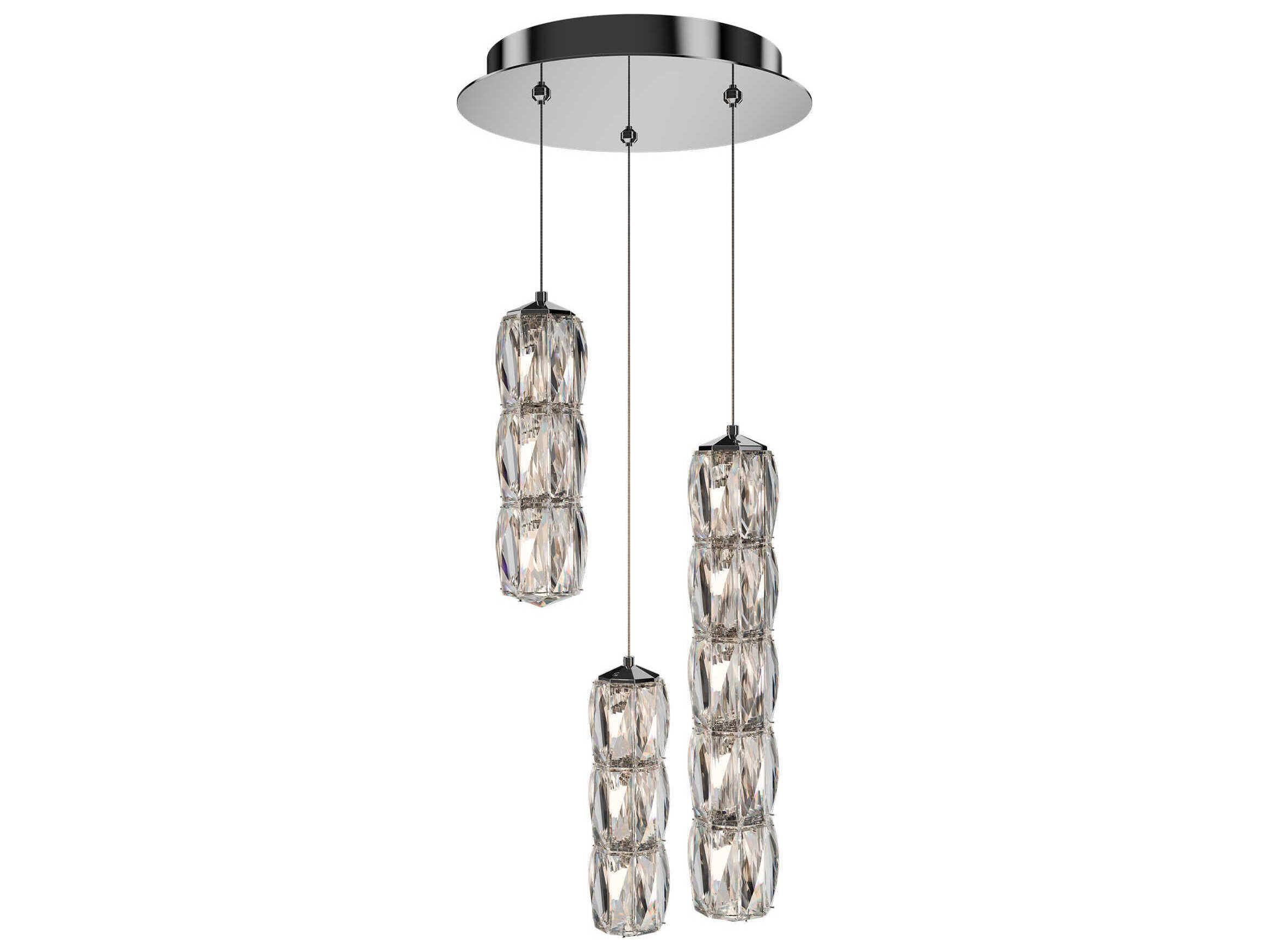 Schonbek Verve 3-Light Stainless Steel Linear Mini Pendant