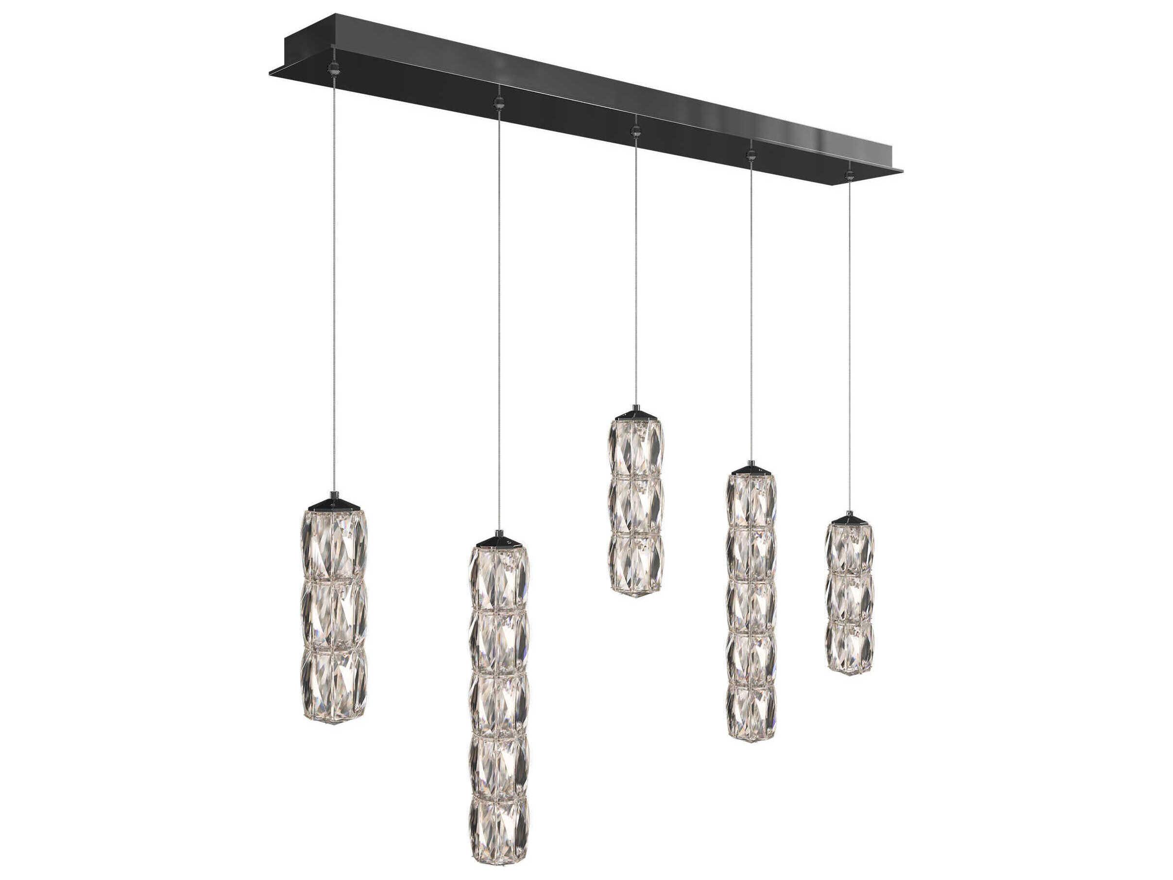 Schonbek Verve 5-Light Stainless Steel Linear Island Pendant