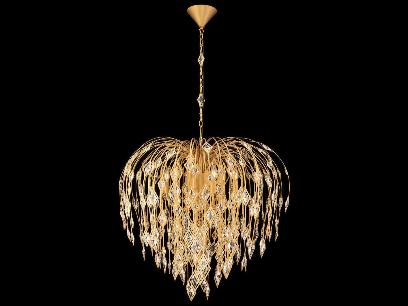 Schonbek Laureline 6-Light Brass Chandelier