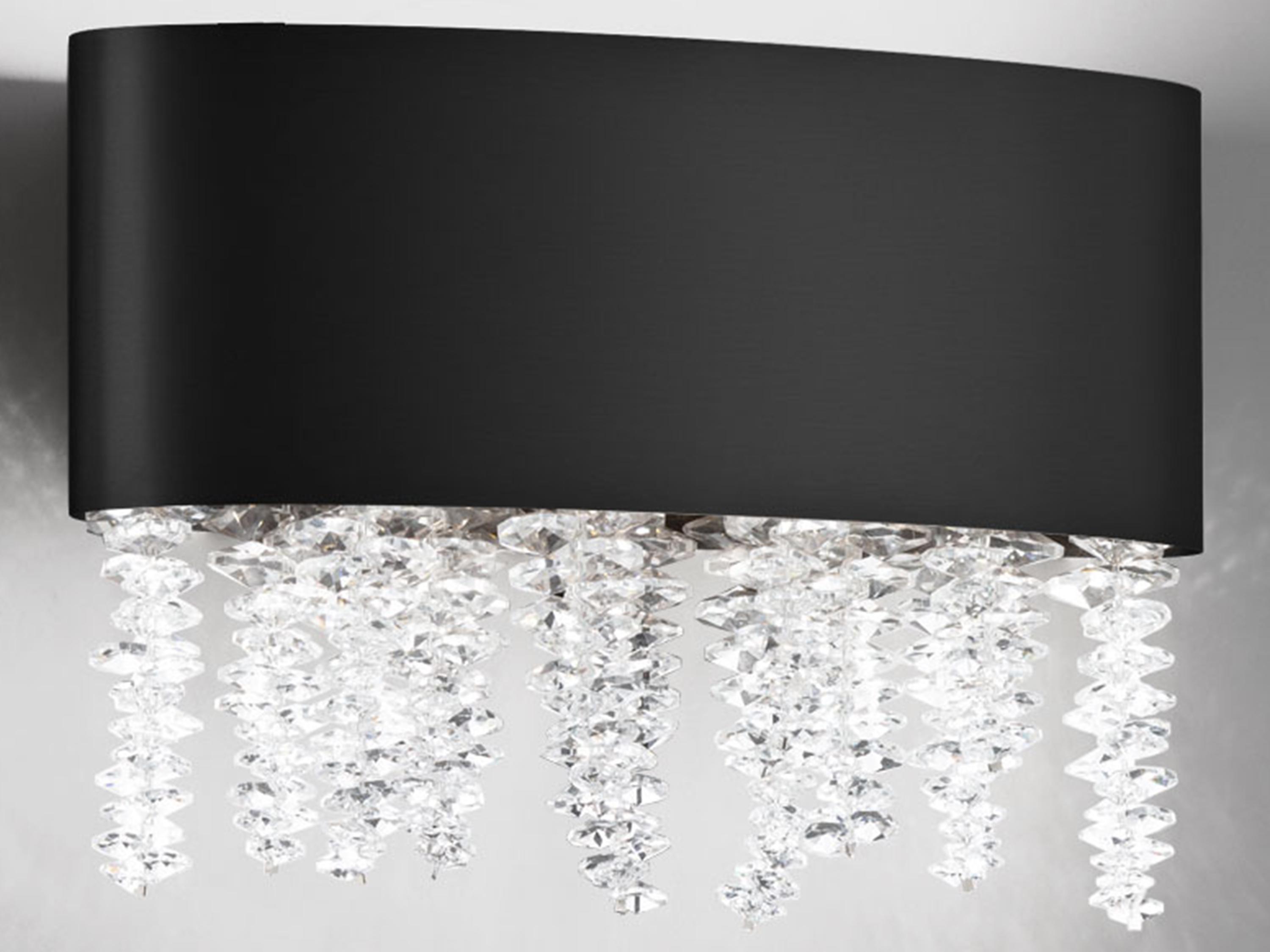 Schonbek Soleil 1-Light Black Crystal LED Wall Sconce