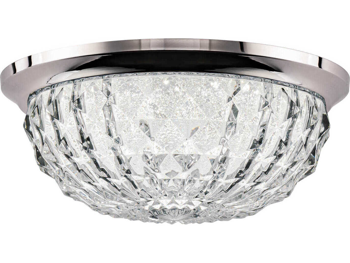 Schonbek Genoa 1-Light Polished Chrome Crystal LED Bowl Flush Mount