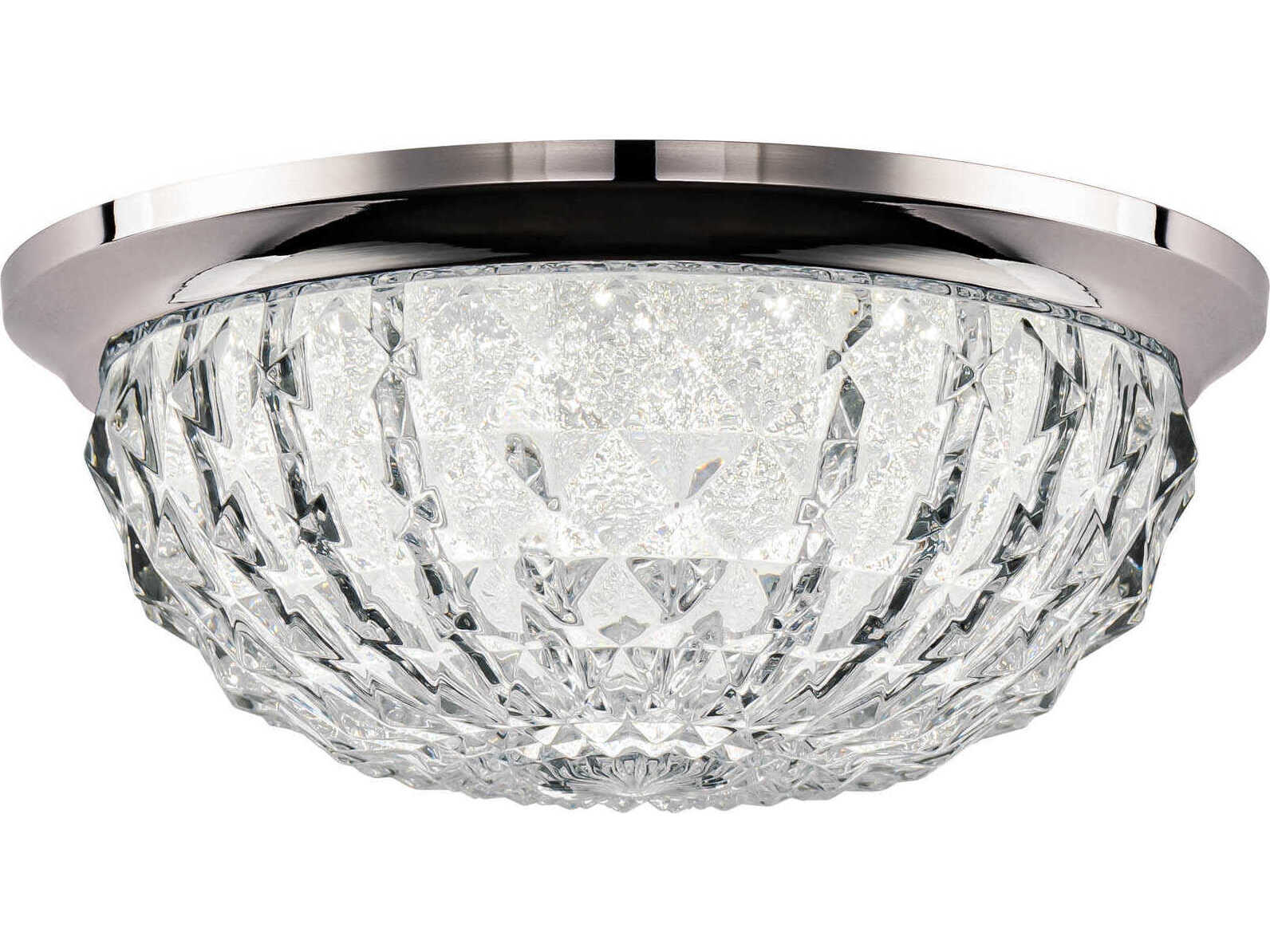 Schonbek Genoa 1-Light Polished Chrome Crystal LED Bowl Flush Mount