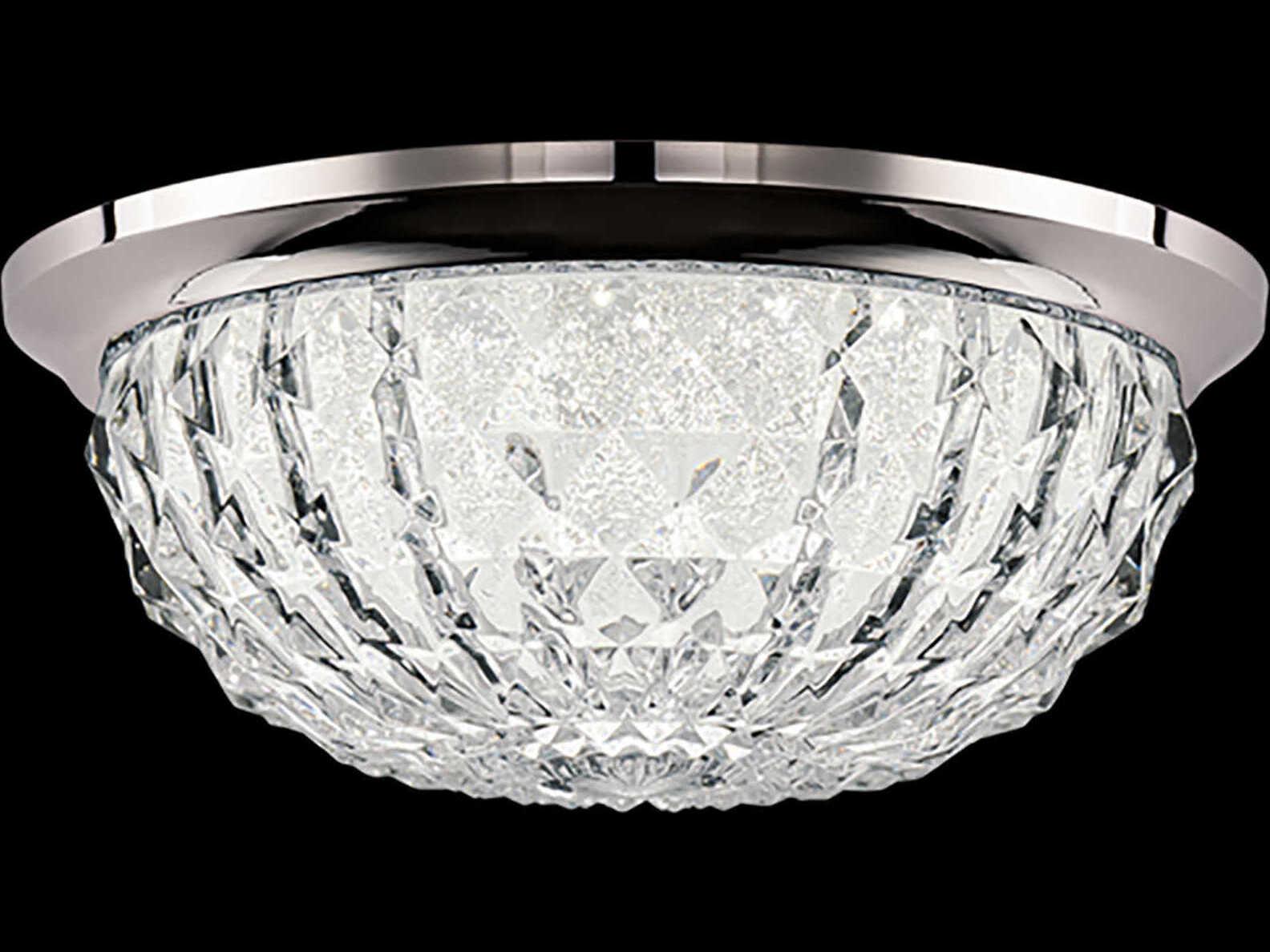 Schonbek Genoa 1-Light Polished Chrome Crystal LED Bowl Flush Mount