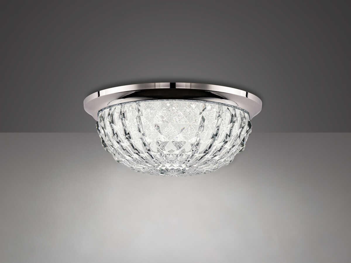 Schonbek Genoa 1-Light Polished Chrome Crystal LED Bowl Flush Mount
