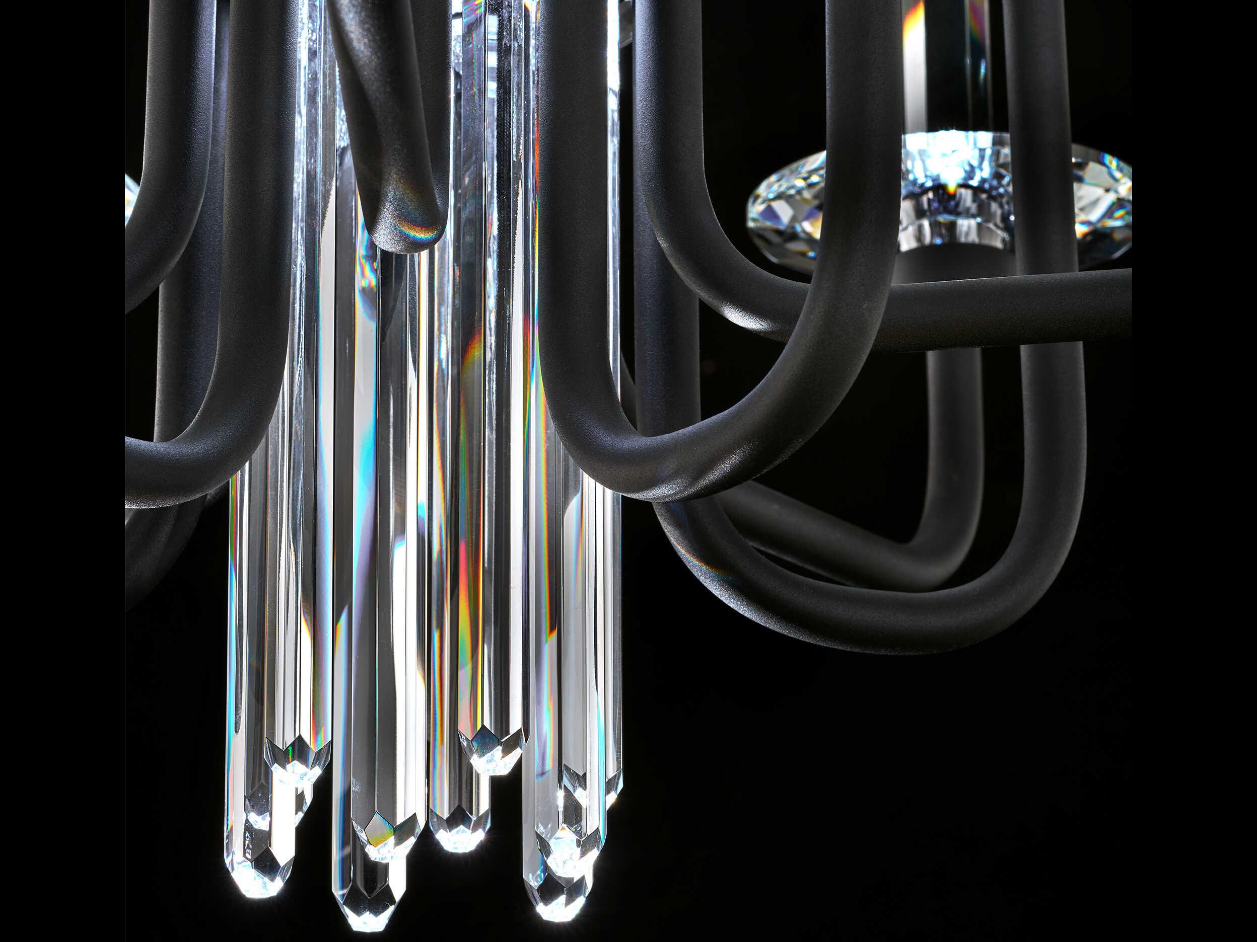 Schonbek Calliope 12-Light Black Candelabra Chandelier