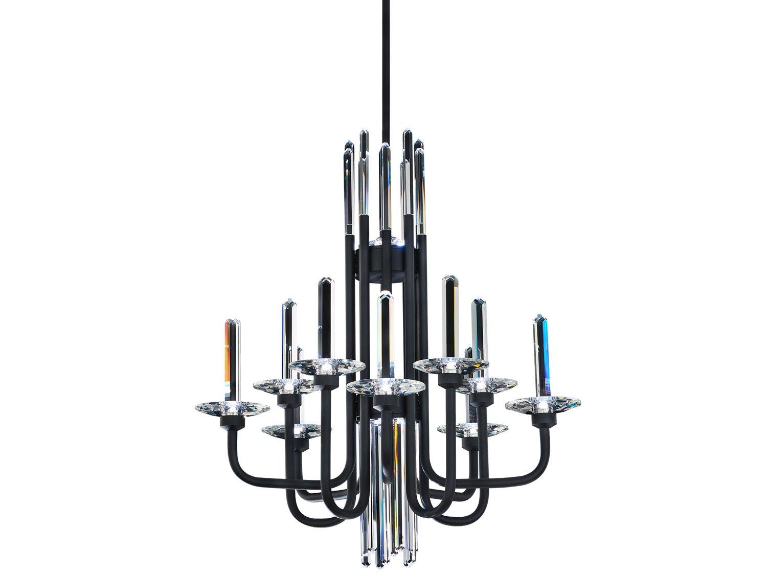 Schonbek Calliope 12-Light Black Candelabra Chandelier
