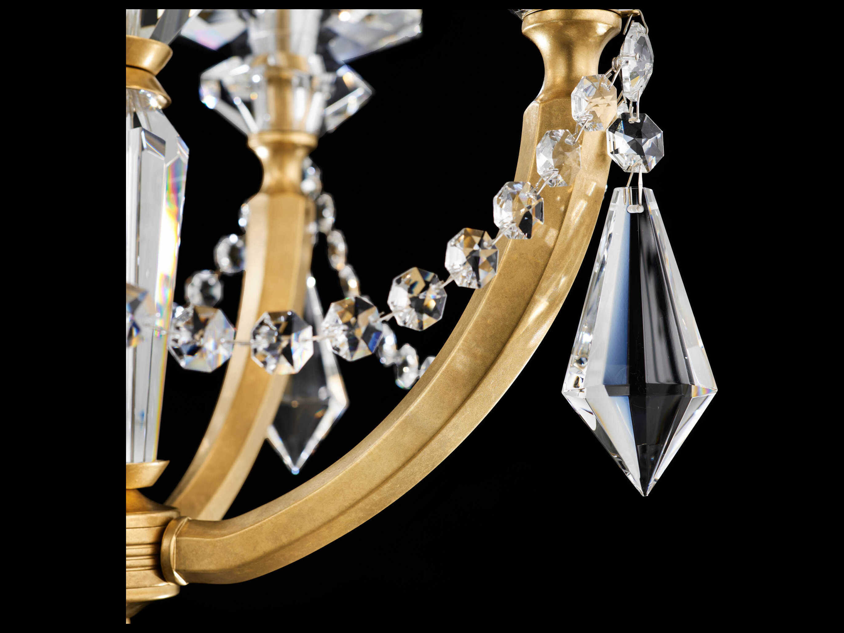 Schonbek Verona 4-Light Gold Crystal Candelabra Chandelier