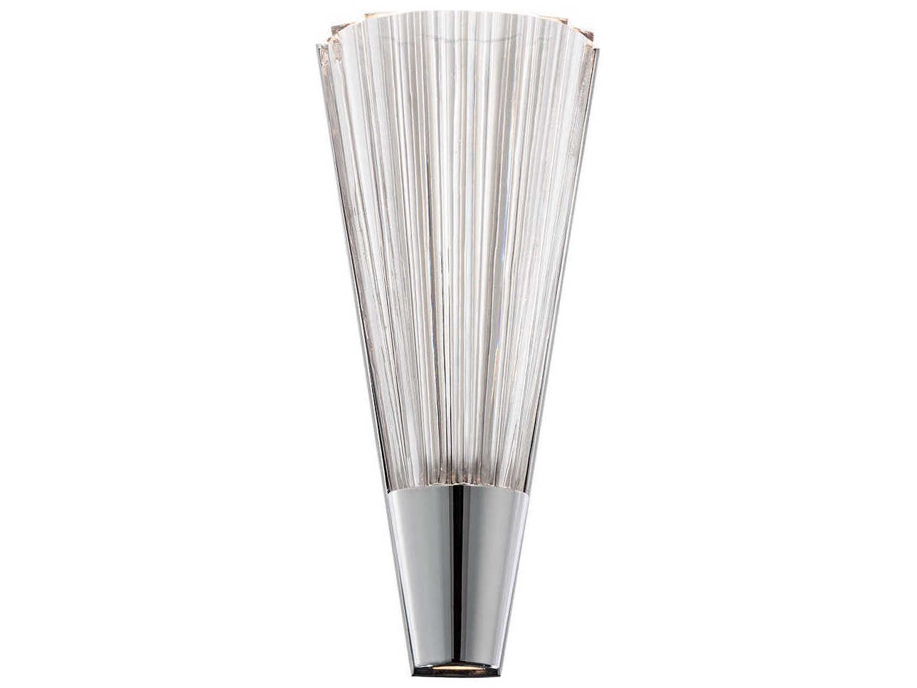 Schonbek Origami 1-Light Polished Chrome Crystal Glass Wall Sconce