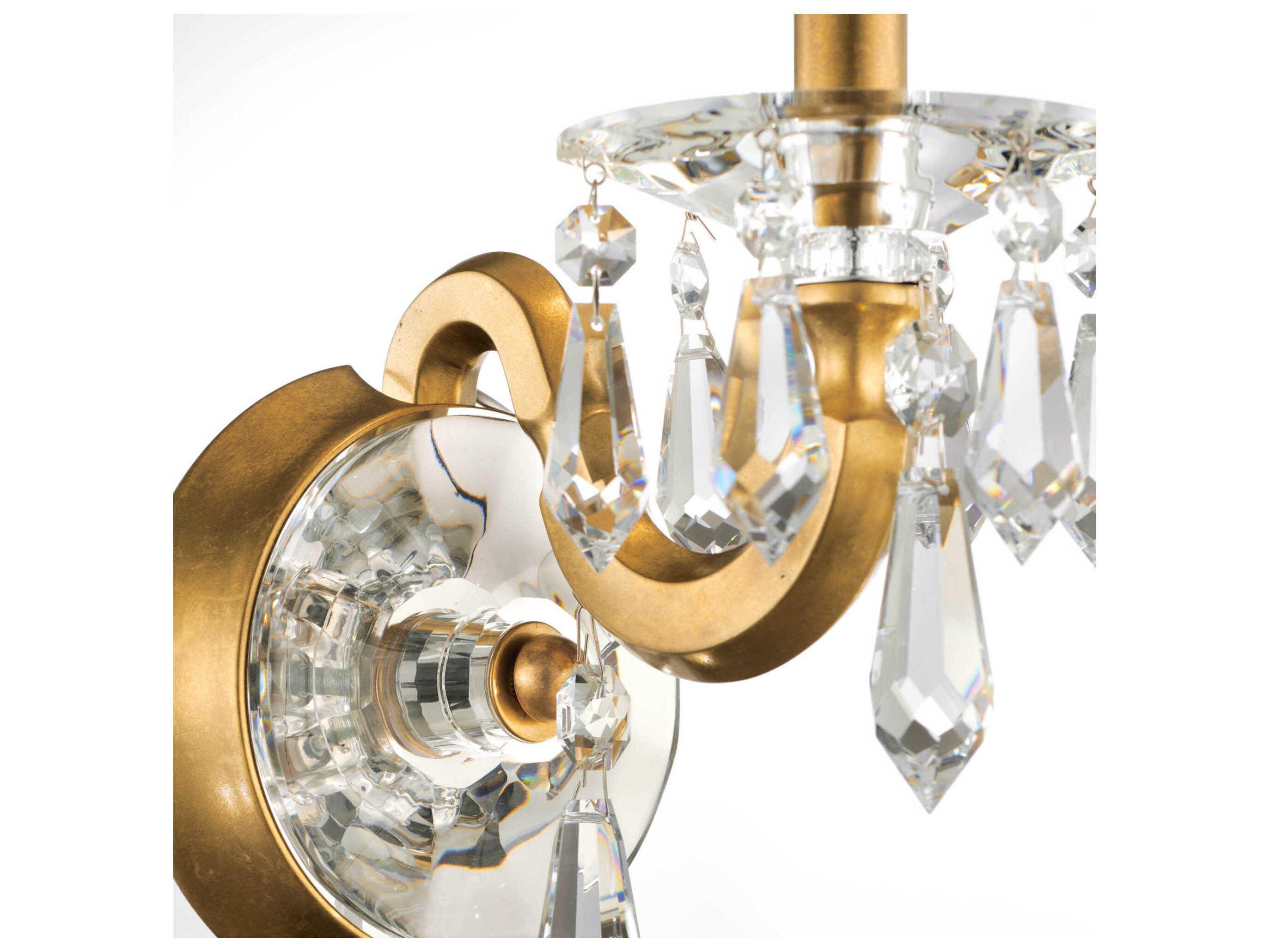 Schonbek Napoli 1-Light Gold Crystal Wall Sconce