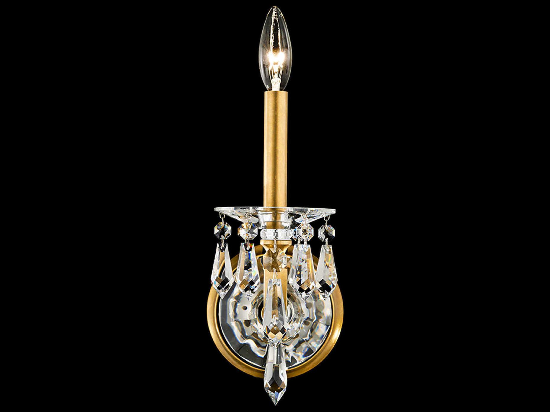 Schonbek Napoli 1-Light Gold Crystal Wall Sconce