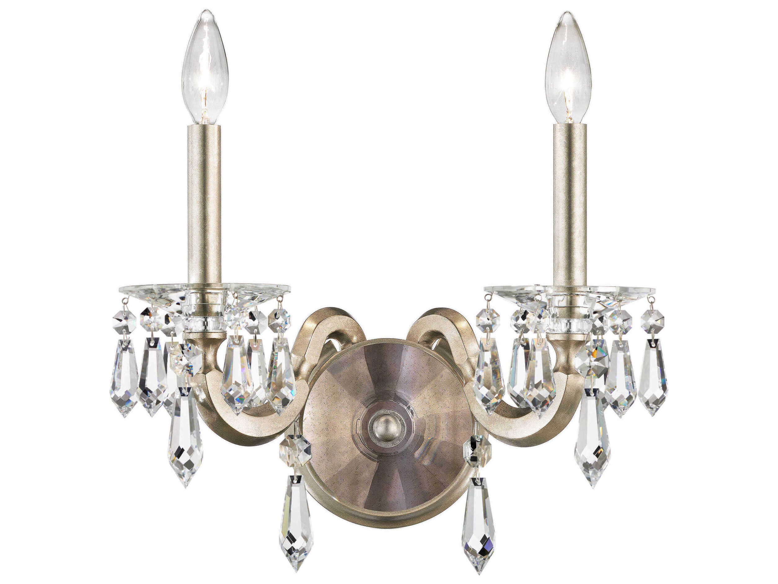 Schonbek Napoli 2-Light Steel Crystal Wall Sconce