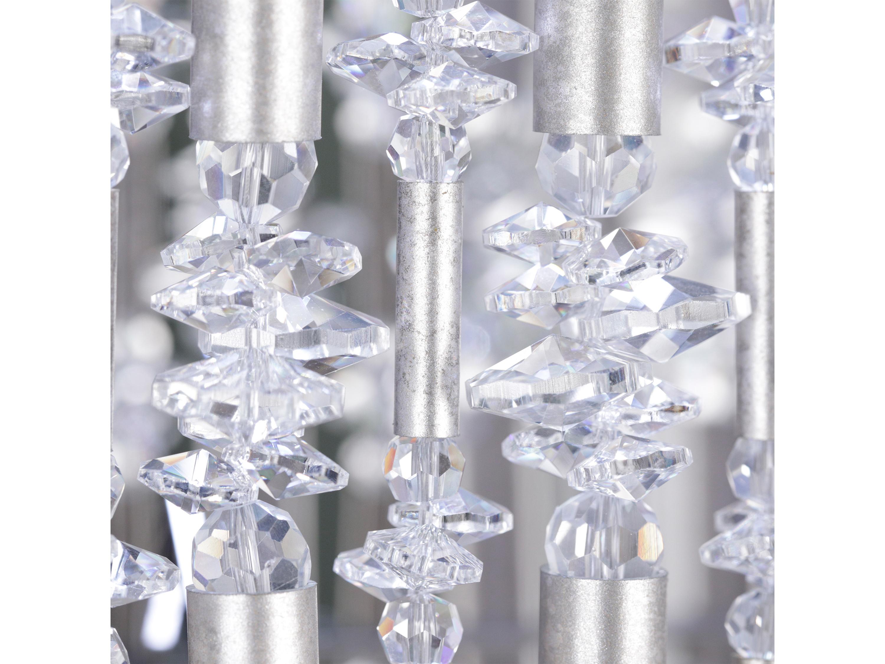 Schonbek Tahitian 1-Light Antique Silver Crystal LED Wall Sconce