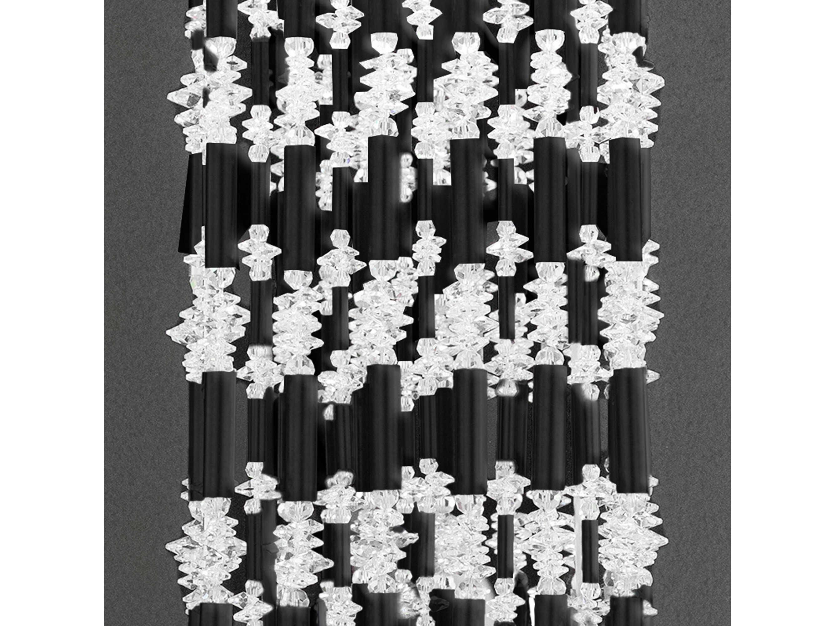 Schonbek Tahitian 1-Light Black Crystal LED Wall Sconce