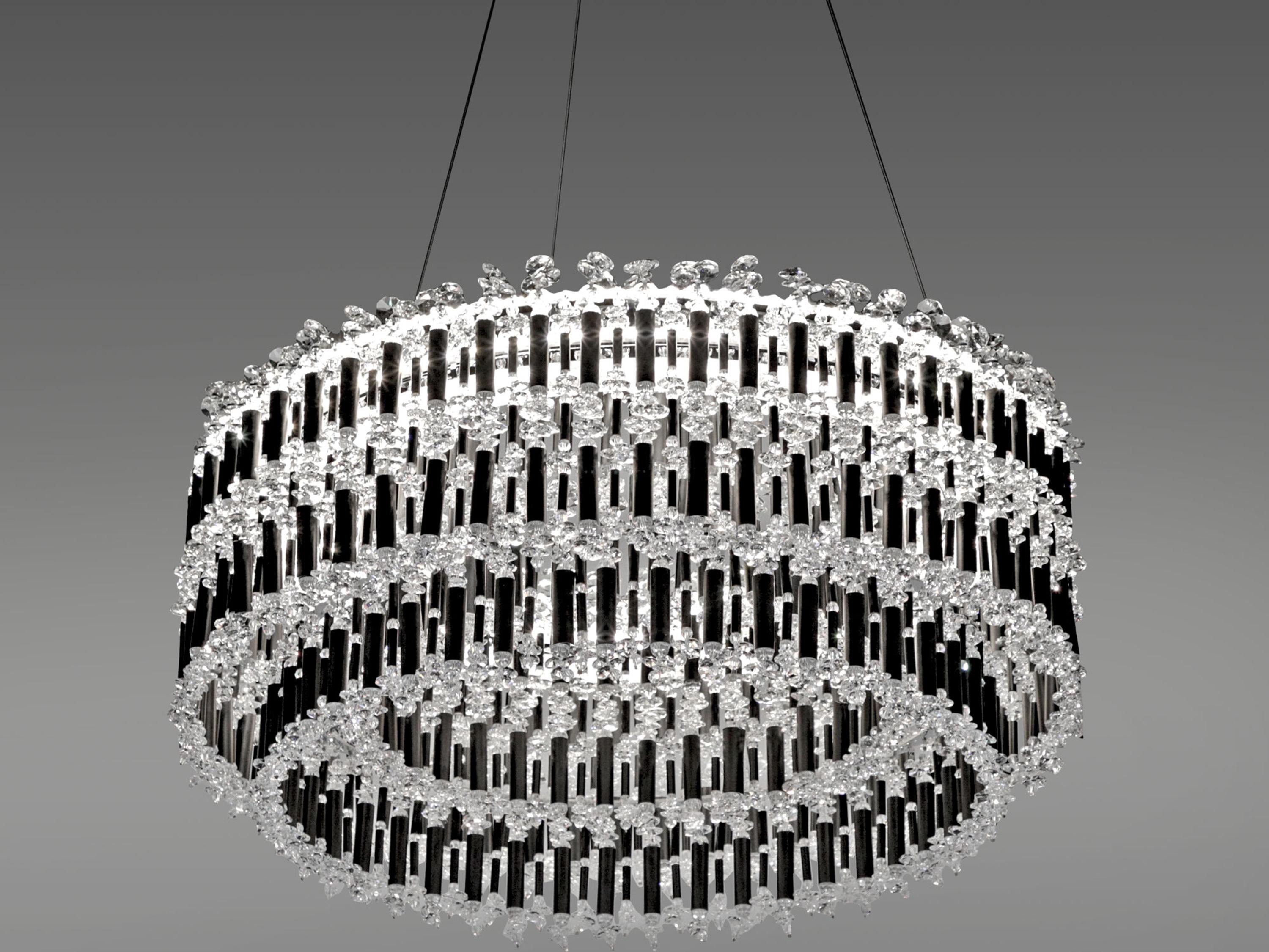 Schonbek Tahitian 1-Light Black Crystal LED Linear Pendant