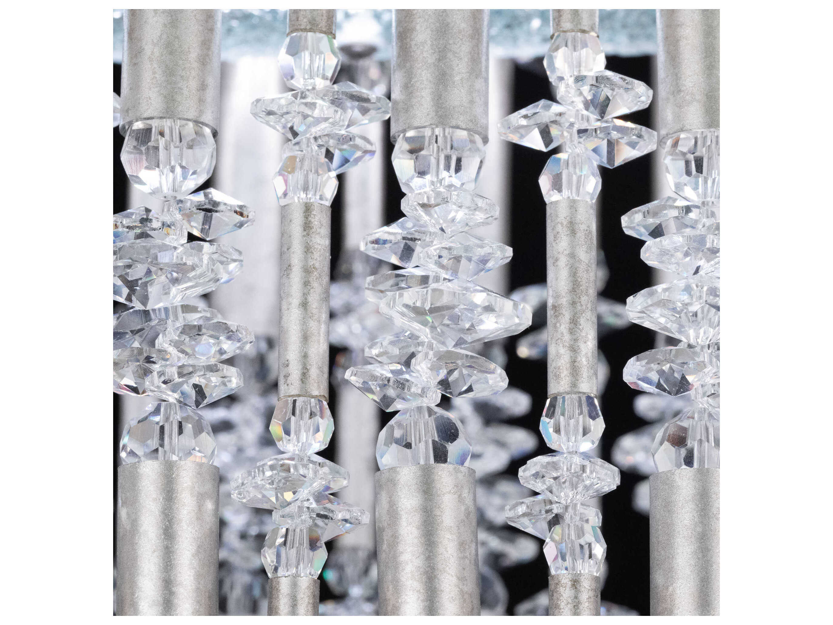 Schonbek Tahitian 1-Light Antique Silver Crystal LED Linear Island Pendant