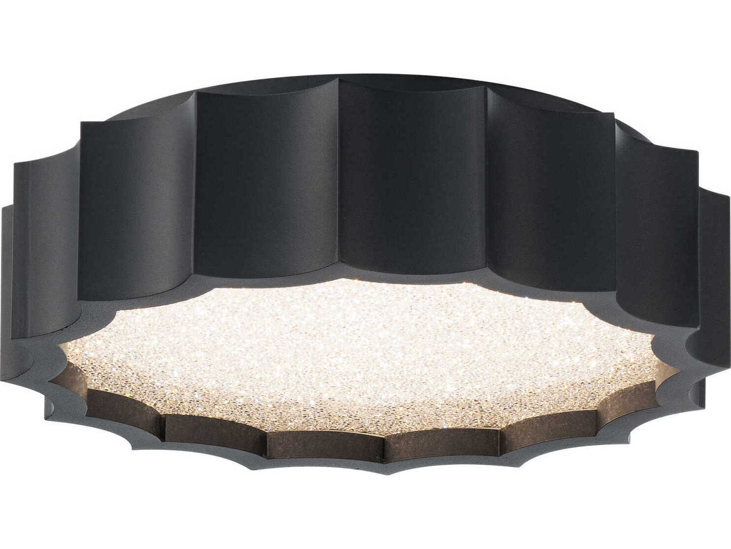 Schonbek Tarte Black Round Flush Mount
