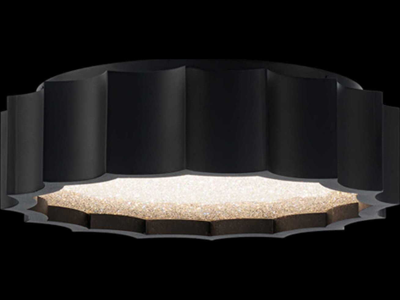 Schonbek Tarte Black Round Flush Mount