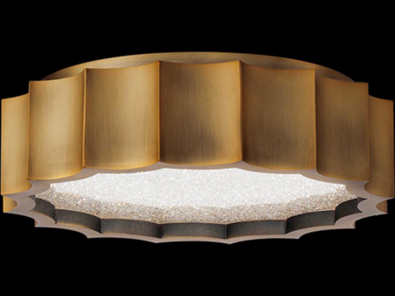 Schonbek Tarte Aged Brass Round Flush Mount