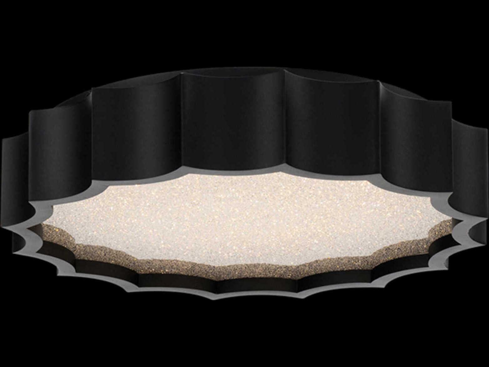 Schonbek Tarte Black Round Flush Mount