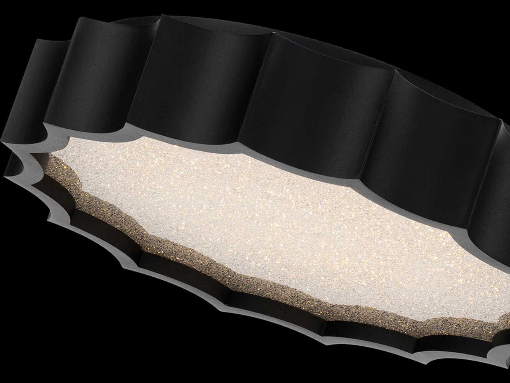 Schonbek Tarte Black Round Flush Mount