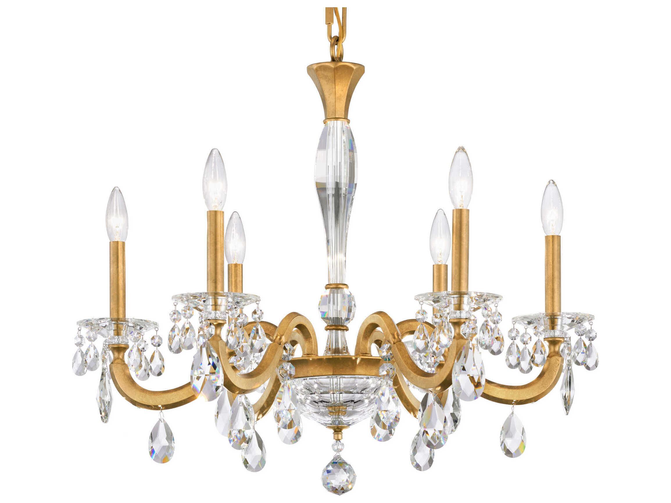 Schonbek San Marco 6-Light Clear Crystal Candelabra Chandelier