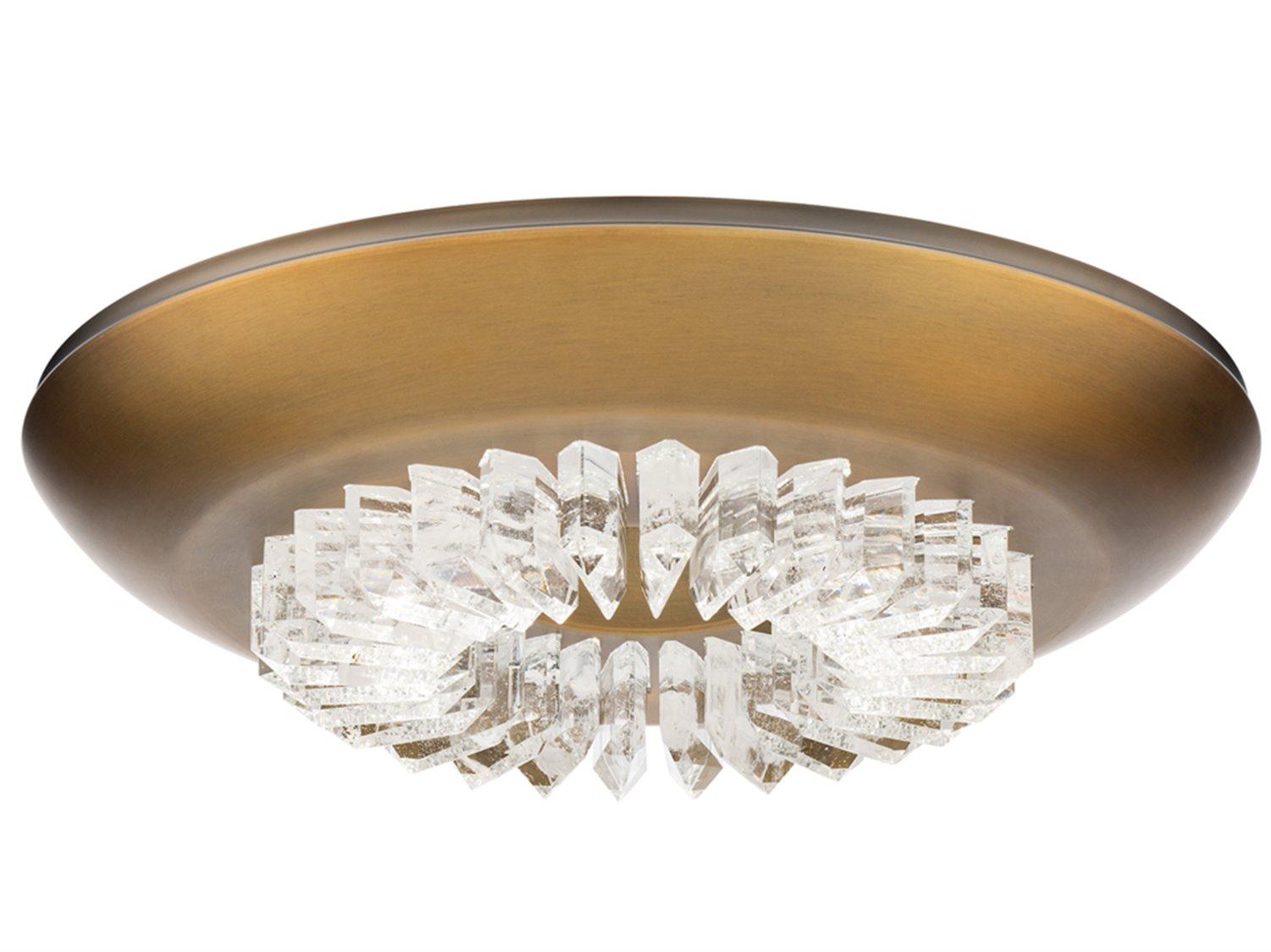 Schonbek Bellaire Aged Brass Round Flush Mount