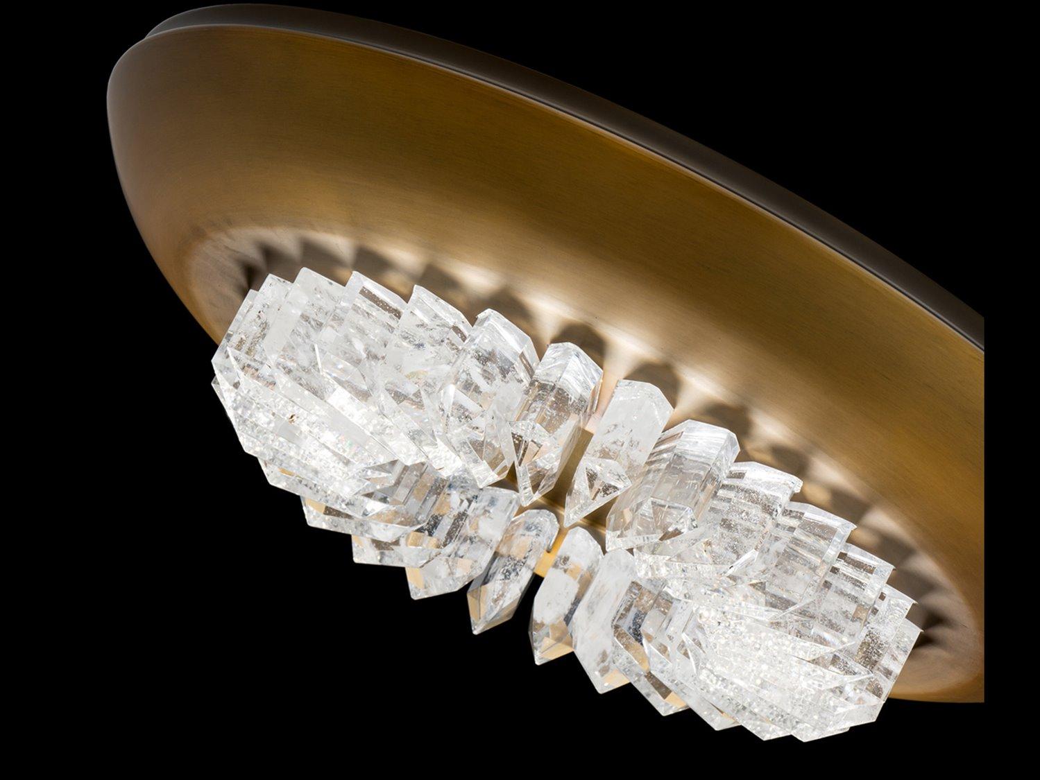 Schonbek Bellaire Aged Brass Round Flush Mount