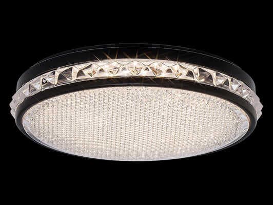 Schonbek Kristally Black Round Flush Mount