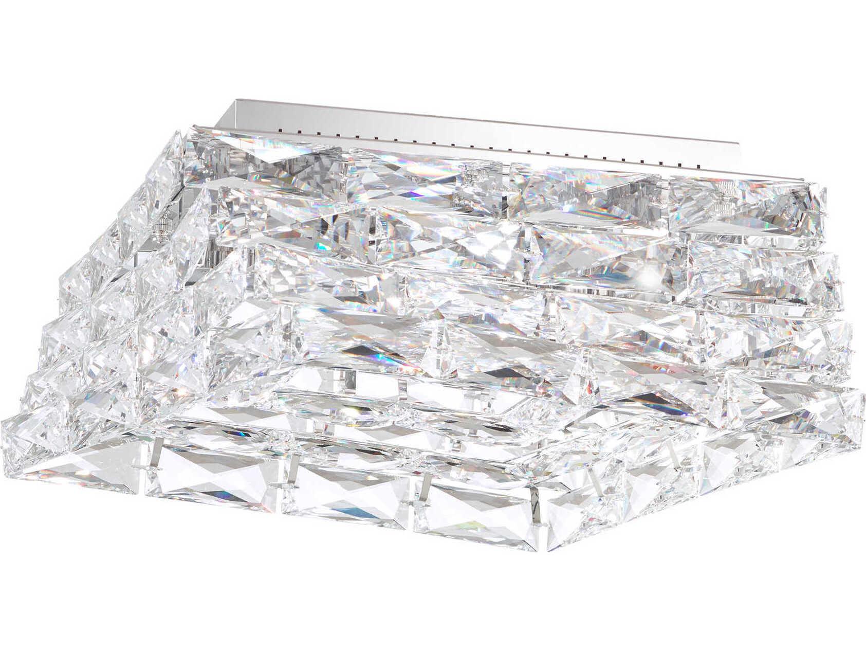 Schonbek Glissando 5-Light Stainless Steel Crystal LED Flush Mount