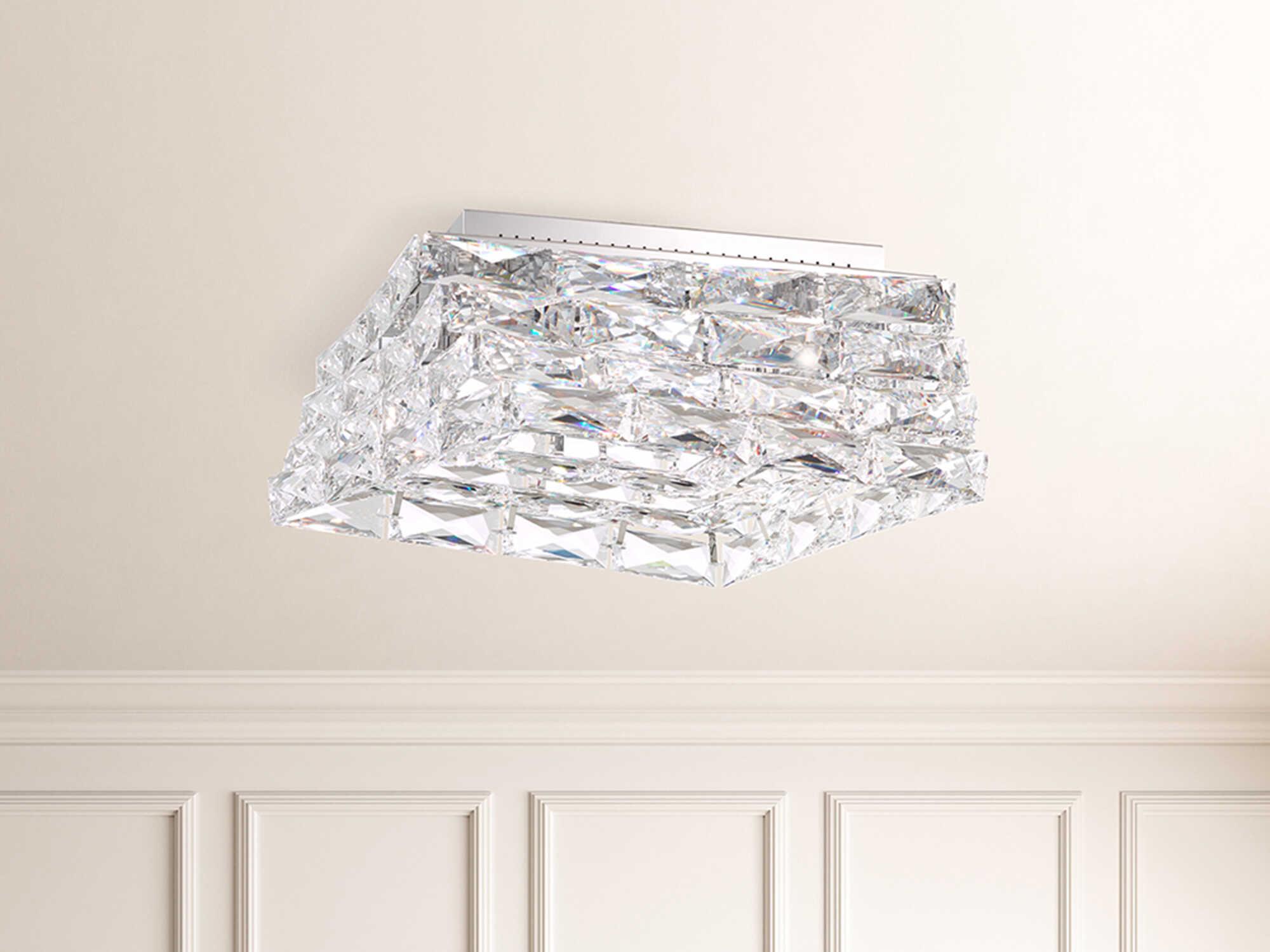 Schonbek Glissando 5-Light Stainless Steel Crystal LED Flush Mount