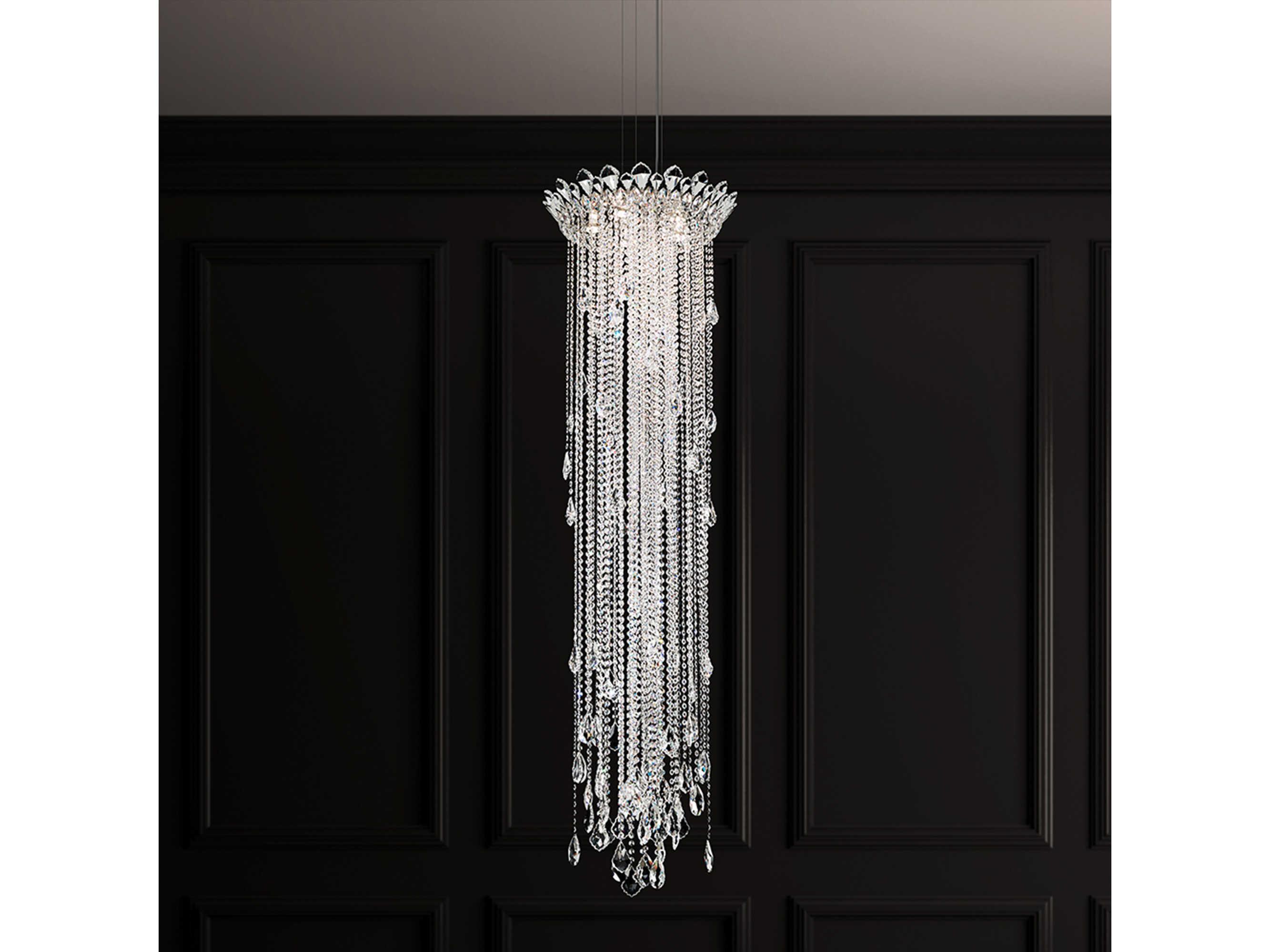 Schonbek Trilliane Strands 5-Light Stainless Steel Crystal Pendant