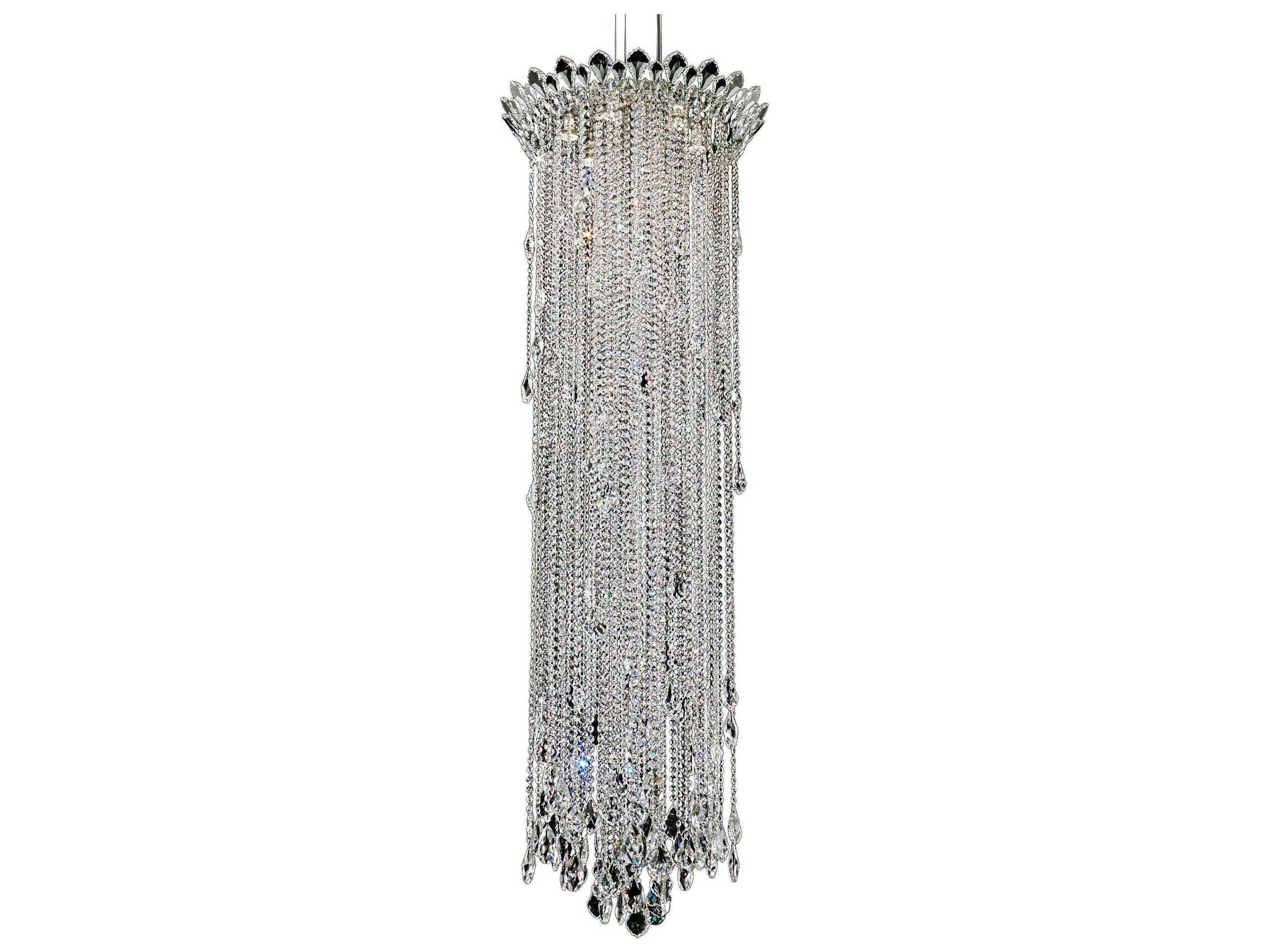 Schonbek Trilliane Strands 6-Light Stainless Steel Crystal Pendant