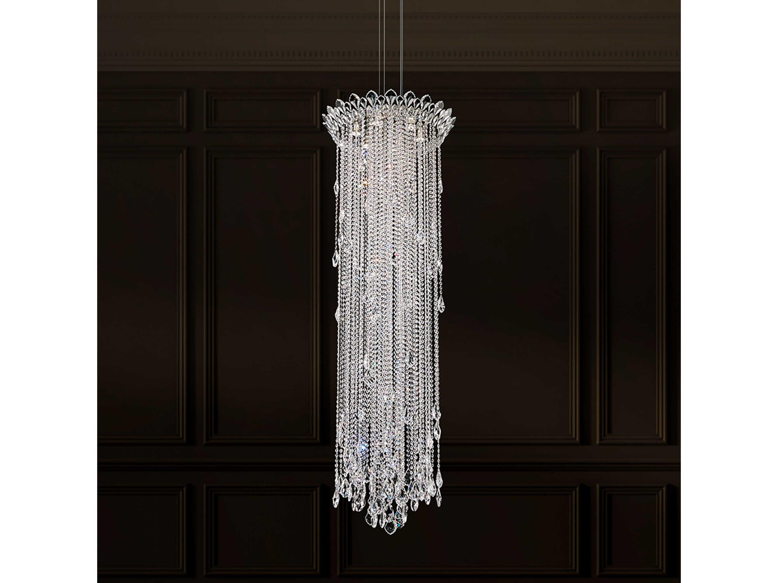 Schonbek Trilliane Strands 6-Light Stainless Steel Crystal Pendant